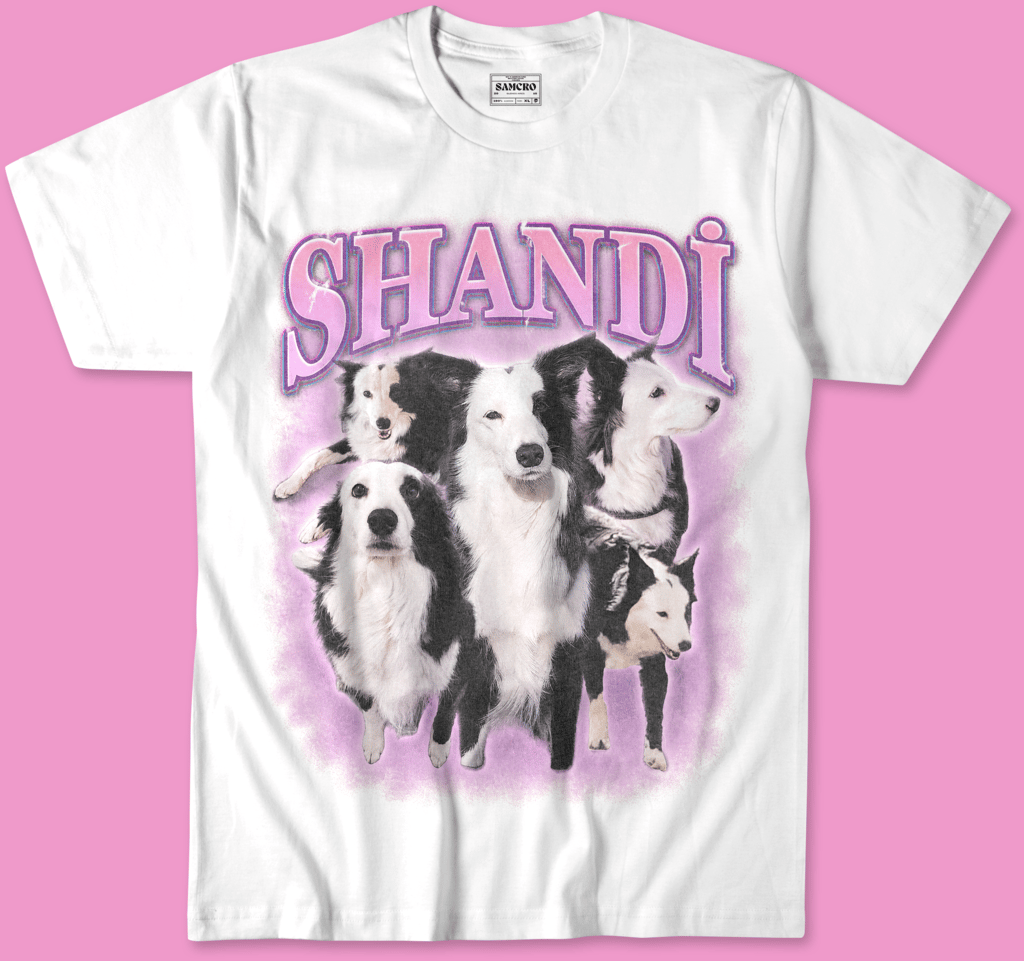 90´s RAP TEE MASCOTAS (PERSONALIZADA)