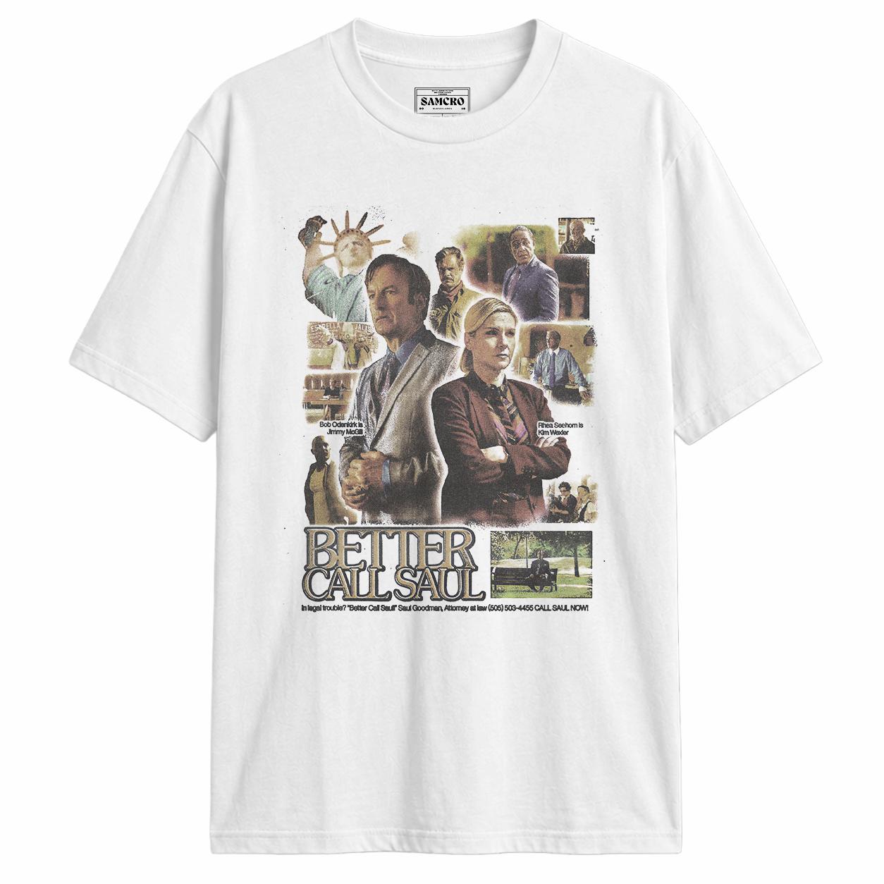 Better Call Saul - Jimmy Kim Collage en color Blanco — vista frontal