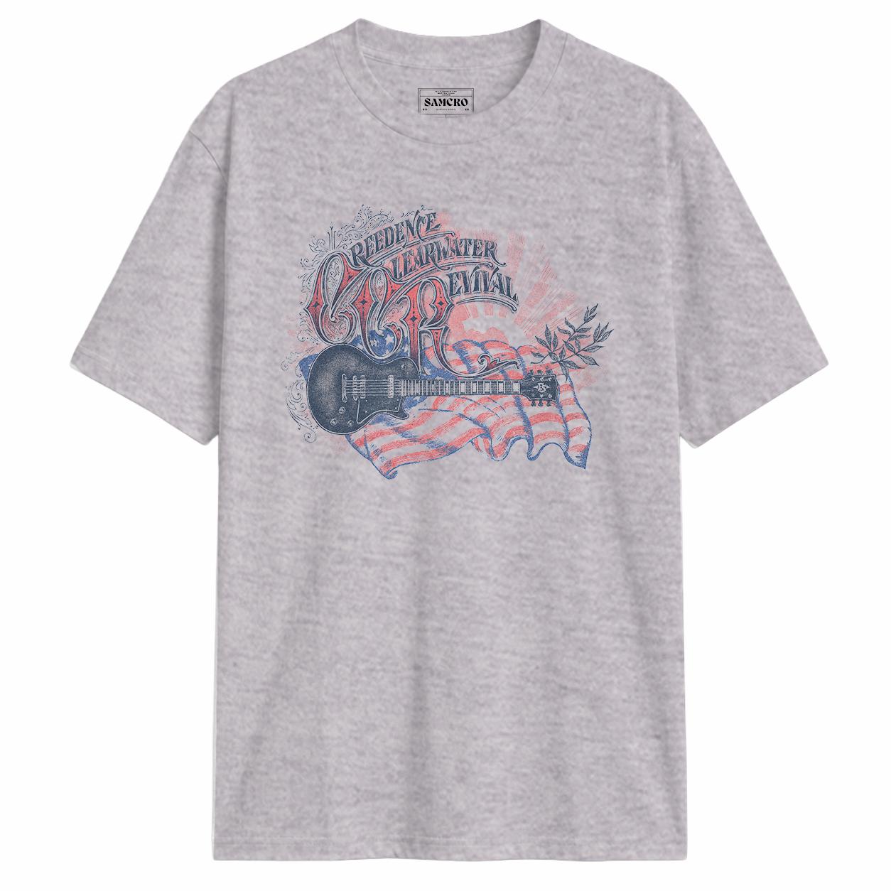 Creedence Clearwater Revival - Guitar and Flag — Gris