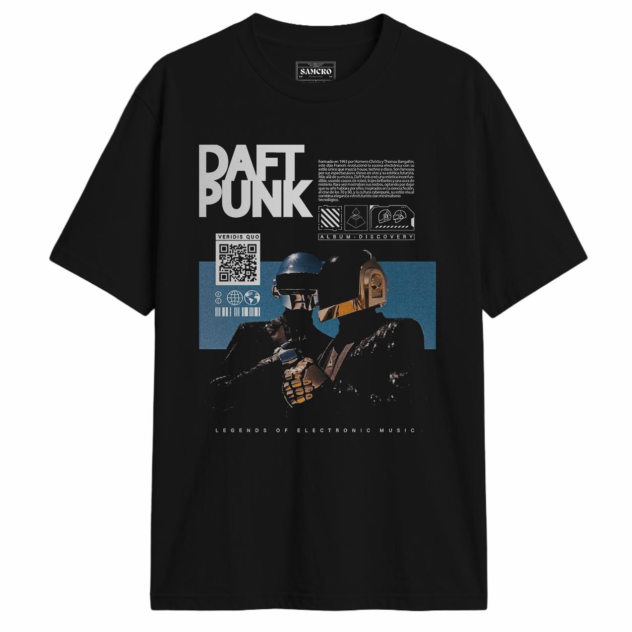 Daft Punk - Legends Electronic Music en color Negro — vista frontal