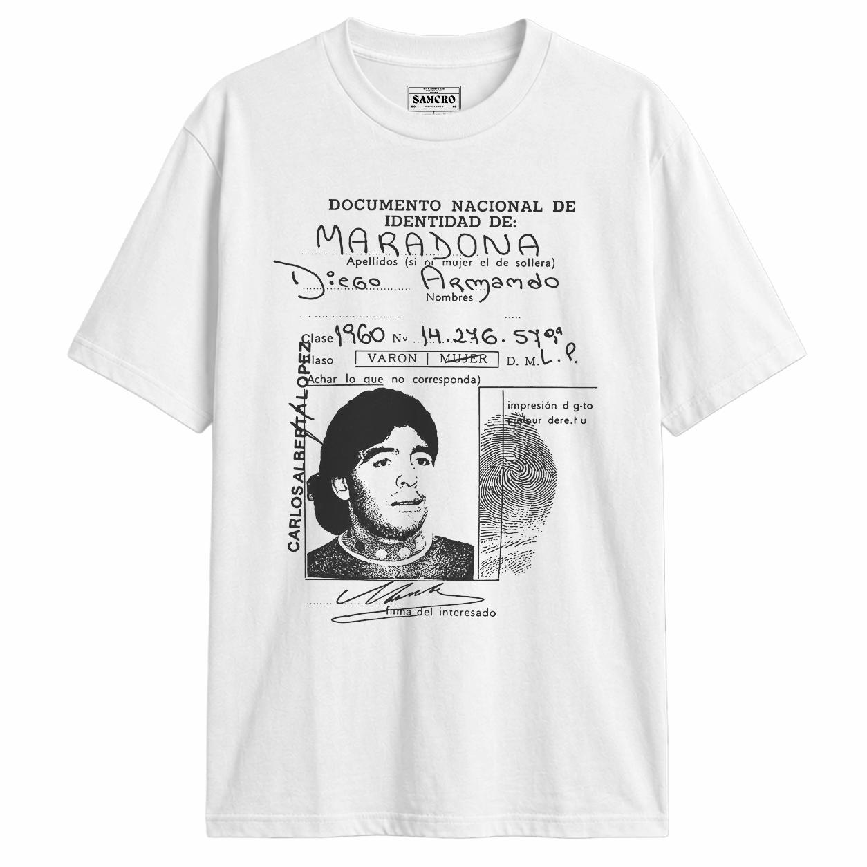 Diego Maradona - Dni en color Blanco — vista frontal