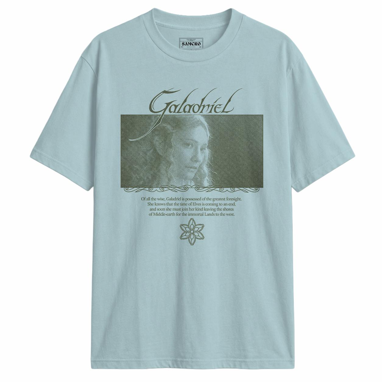 El Señor de los Anillos - Galadriel Art Nouveau en color Celeste — vista frontal