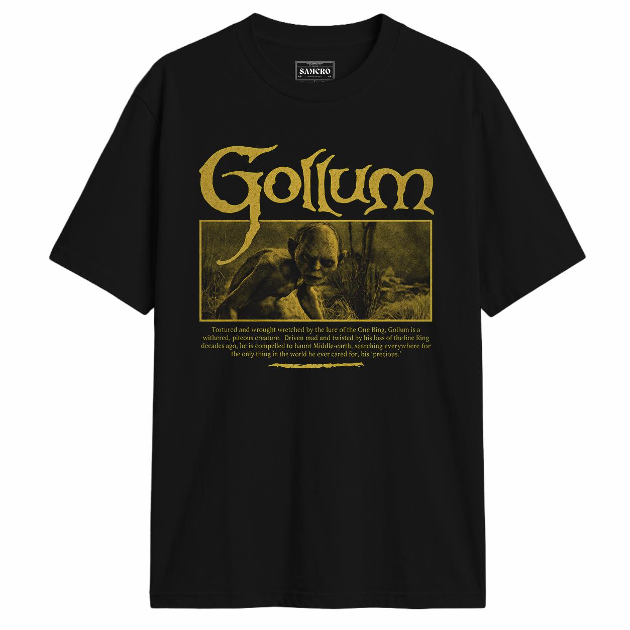 El Señor de los Anillos - Gollum Gold Portrait en color Negro — vista frontal