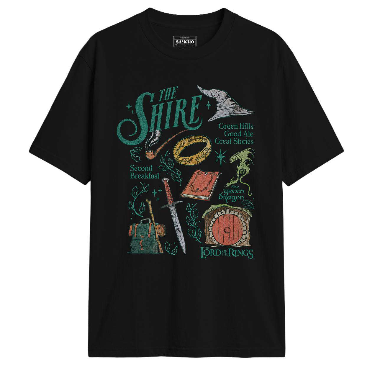 El Señor de los Anillos - The Shire Icons en color Negro — vista frontal