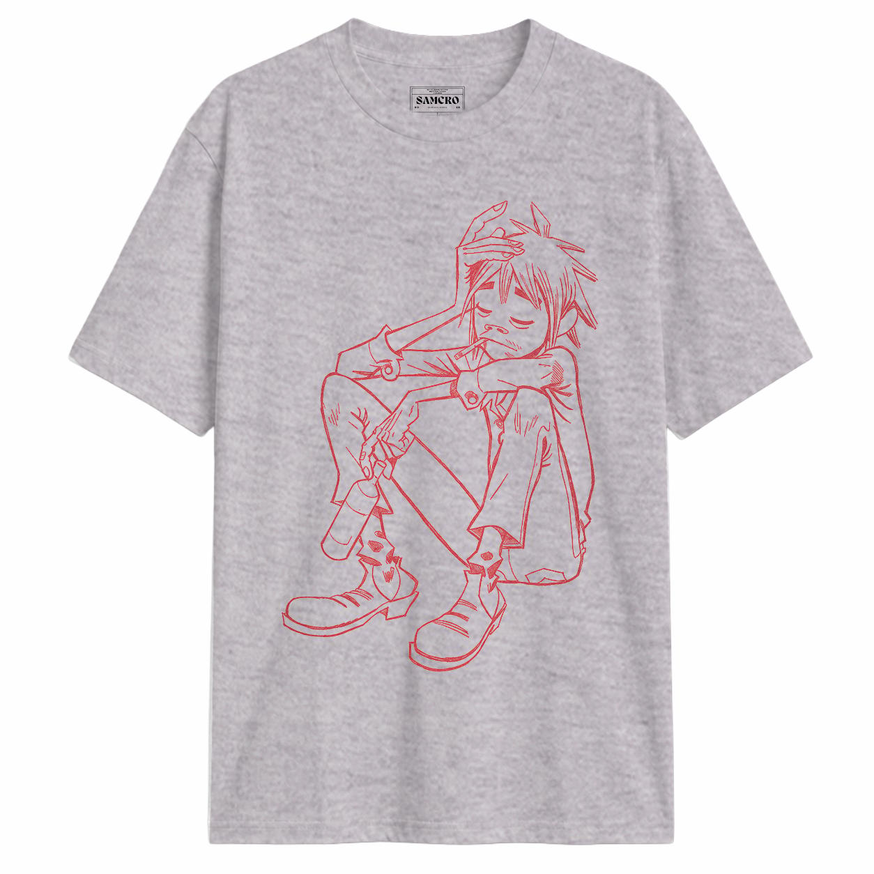 Gorillaz - 2d Line Drawing — Gris