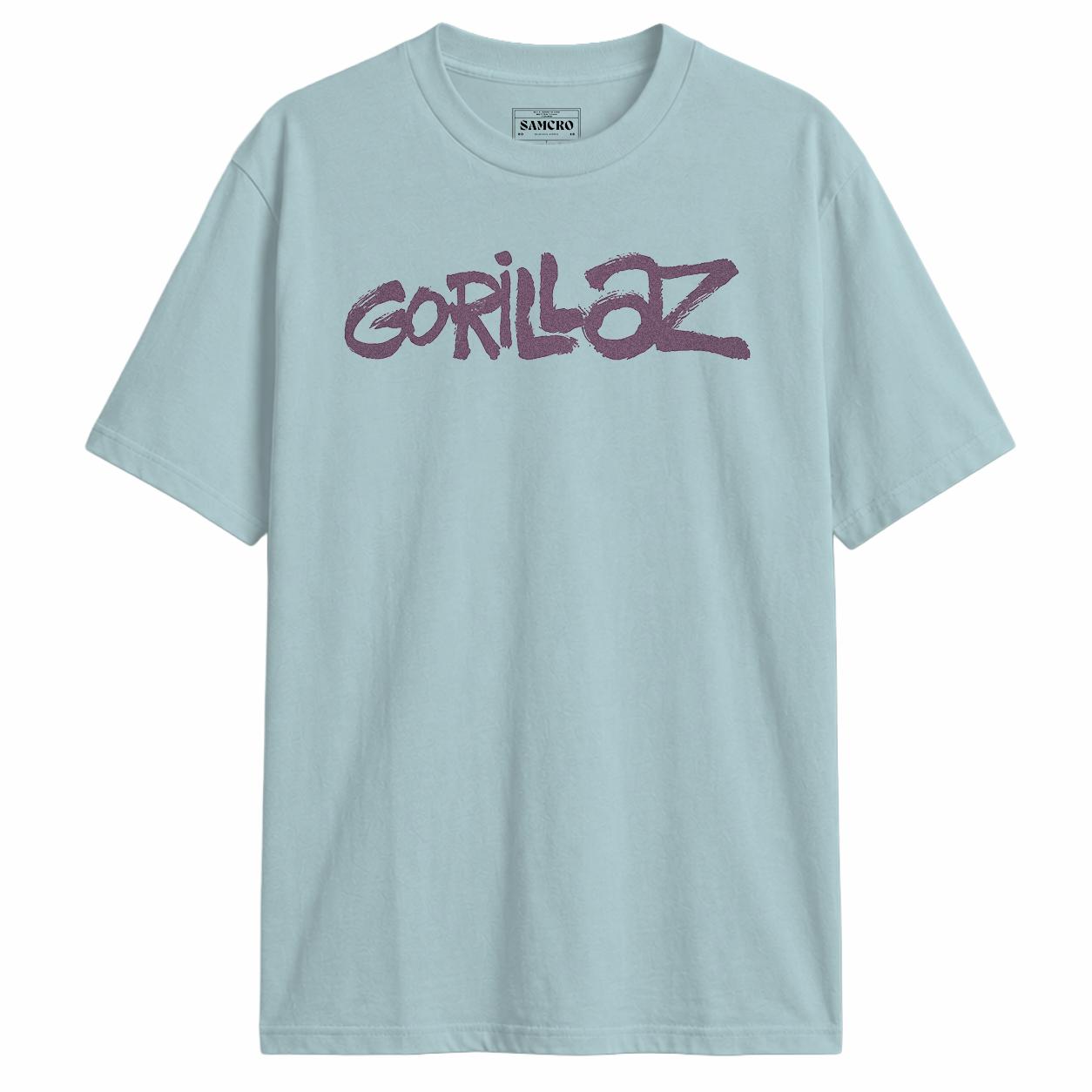 Gorillaz - Graffiti Logo Natural — Celeste