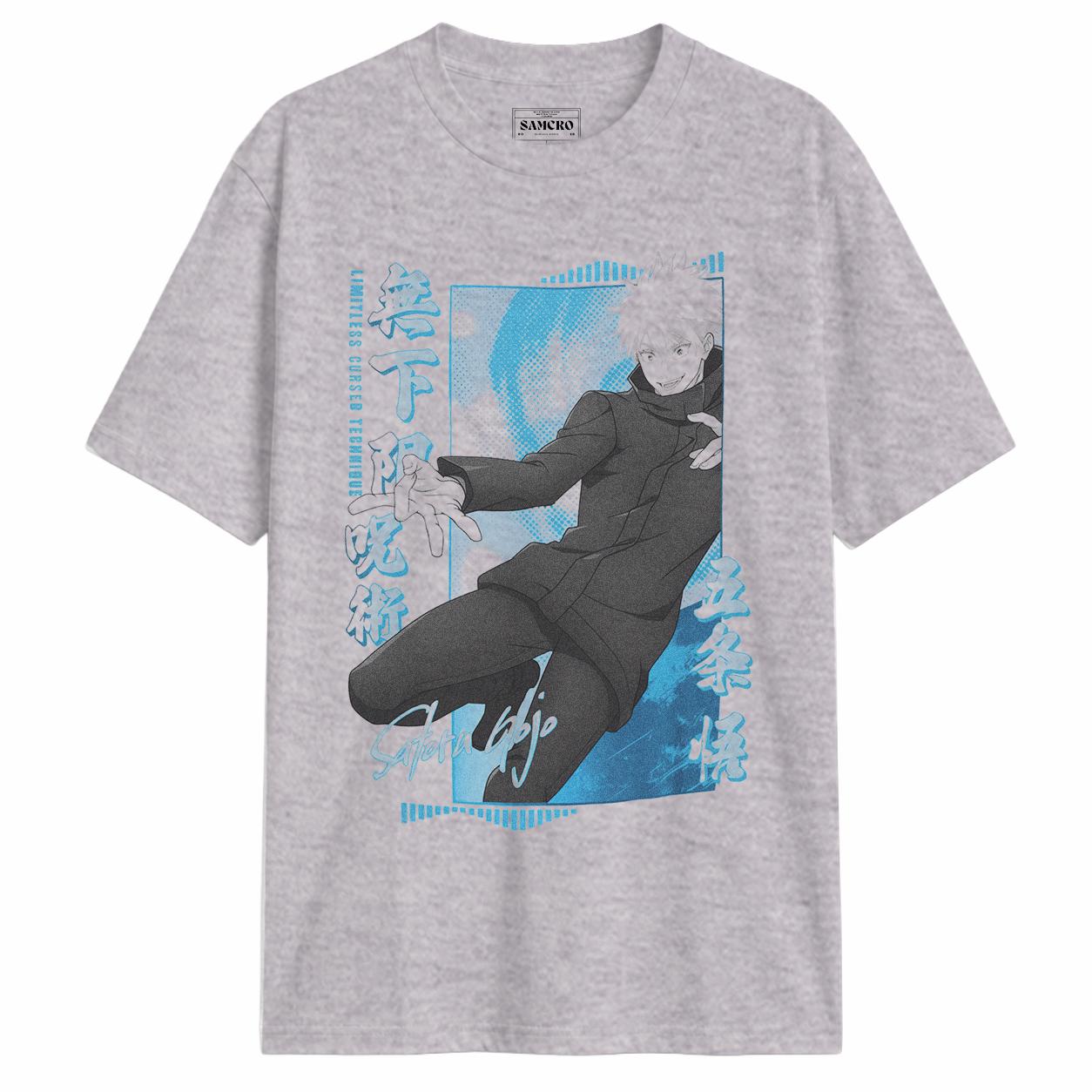 Jujutsu Kaisen - Gojo Limitless Cursed Technique Mano Extendida Azul — Gris