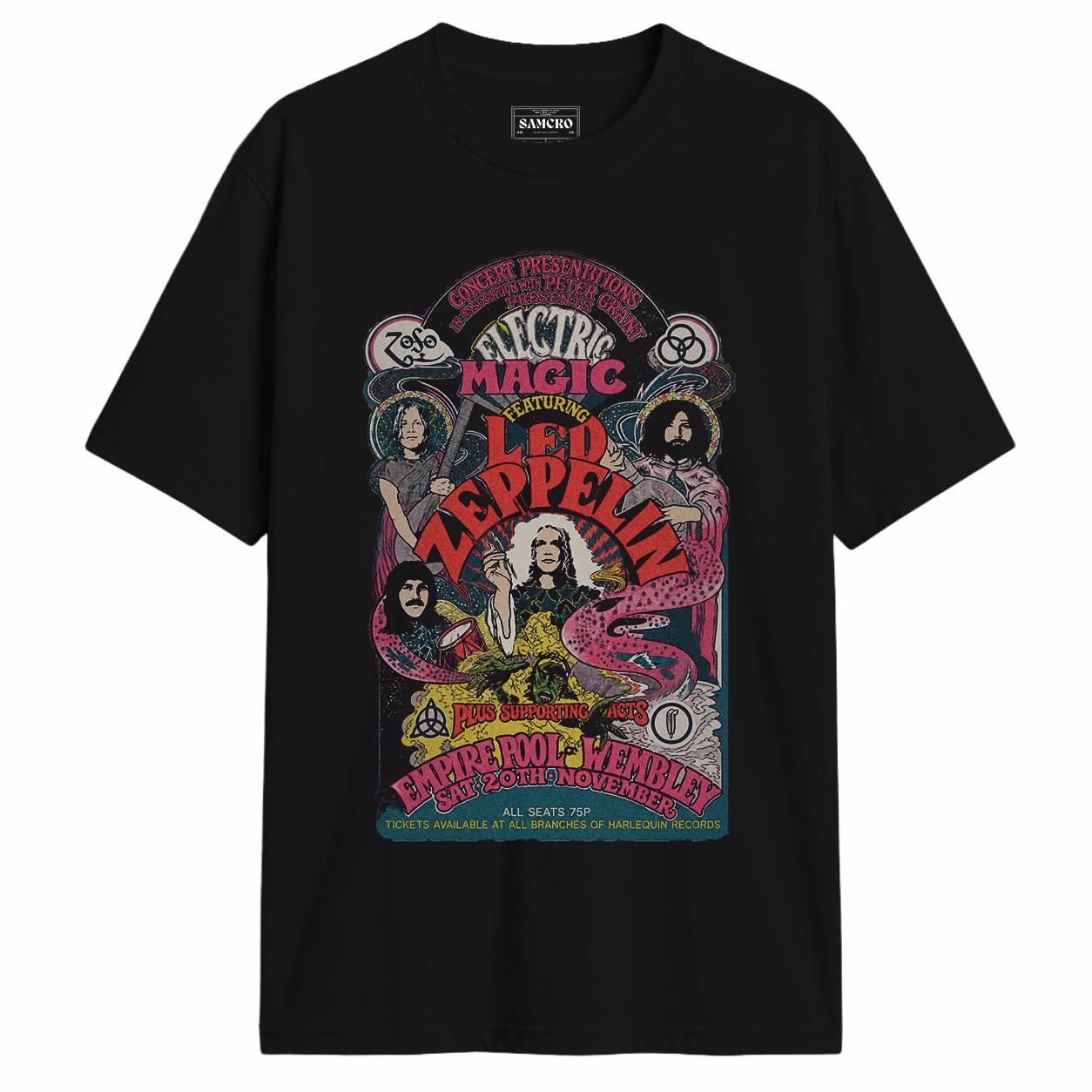 Led Zeppelin - Electric Magic en color Negro — vista frontal