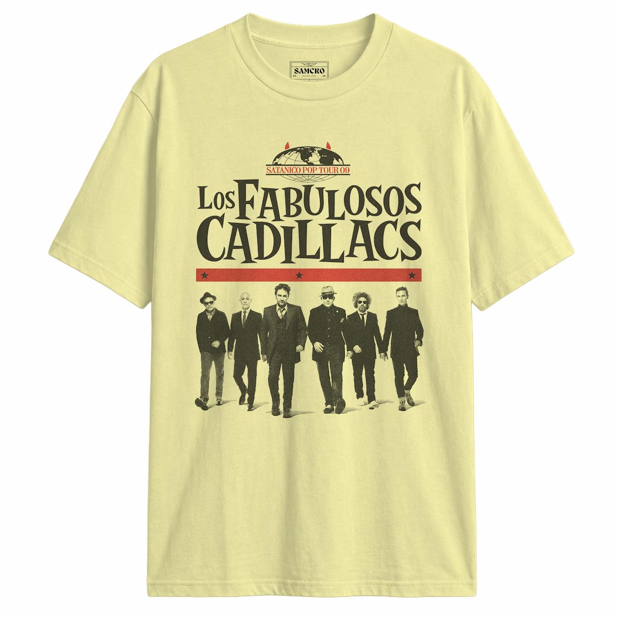 Los Fabulosos Cadillacs - Satanico Pop Tour 09 en color Amarillo — vista frontal