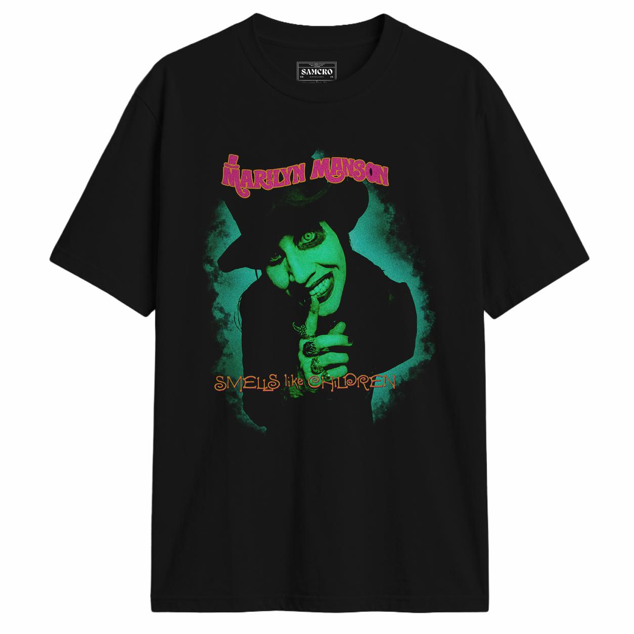 Marilyn Manson - Smells Like Children en color Negro — vista frontal