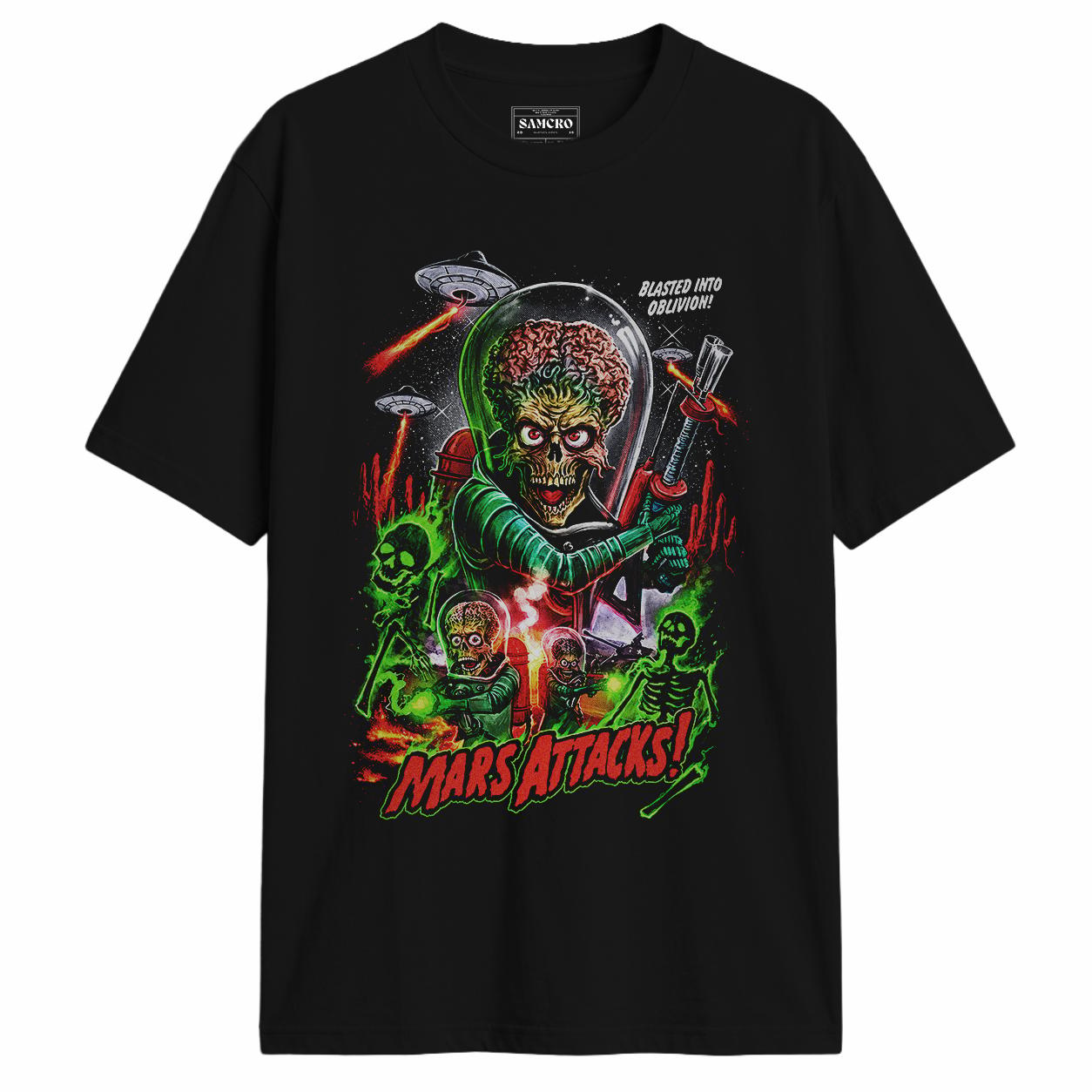 Mars Attacks - Blasted Into Oblivion en color Negro — vista frontal