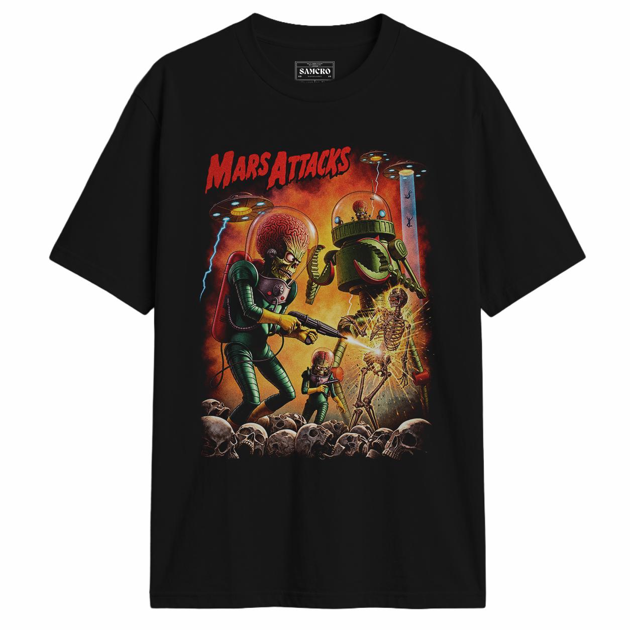 Mars Attacks - Martian Robot Invasion en color Negro — vista frontal
