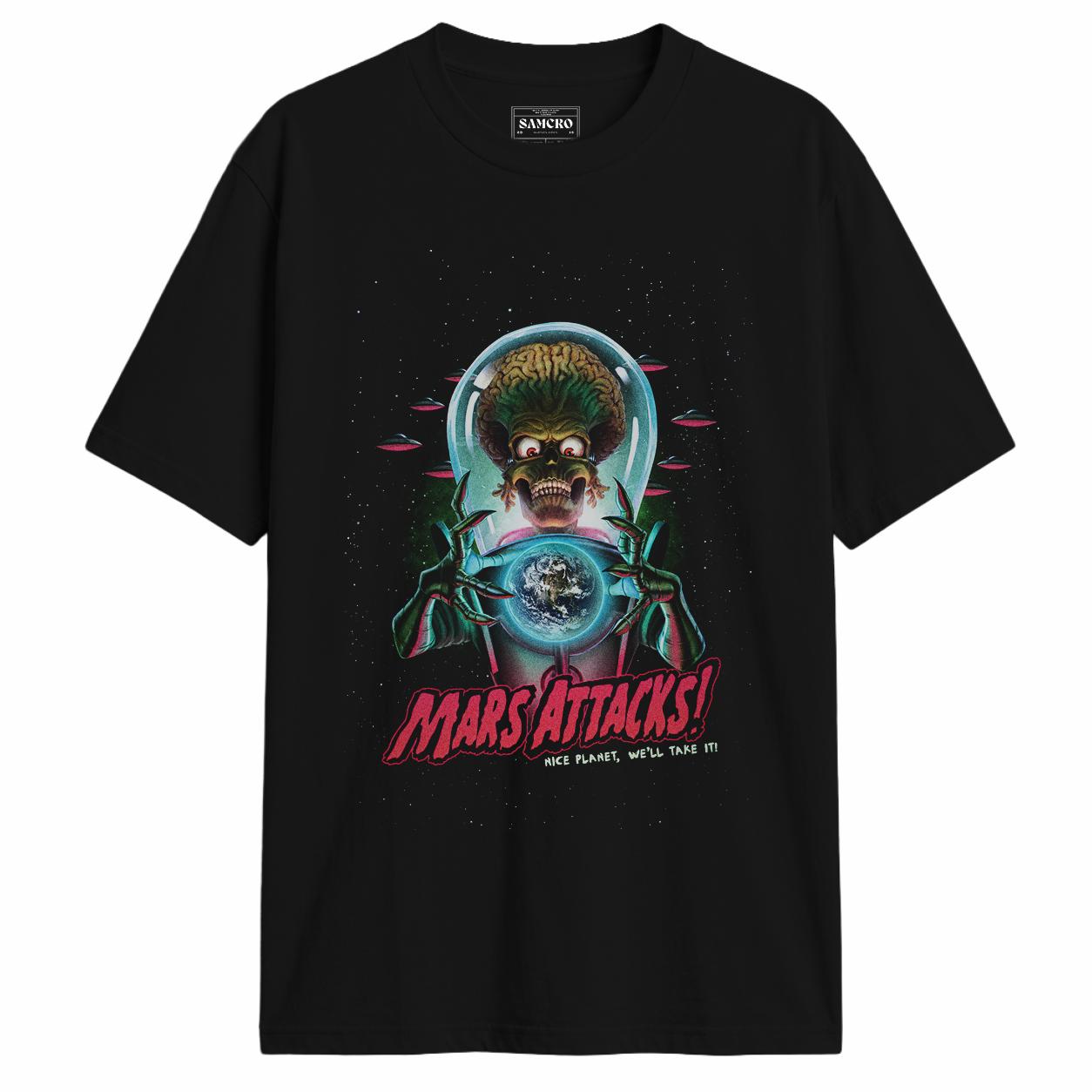 Mars Attacks - Nice Planet Well Take It en color Negro — vista frontal