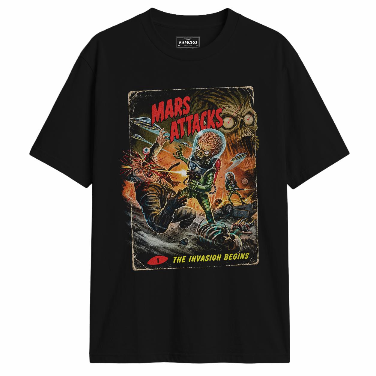 Mars Attacks - The Invasion Begins en color Negro — vista frontal