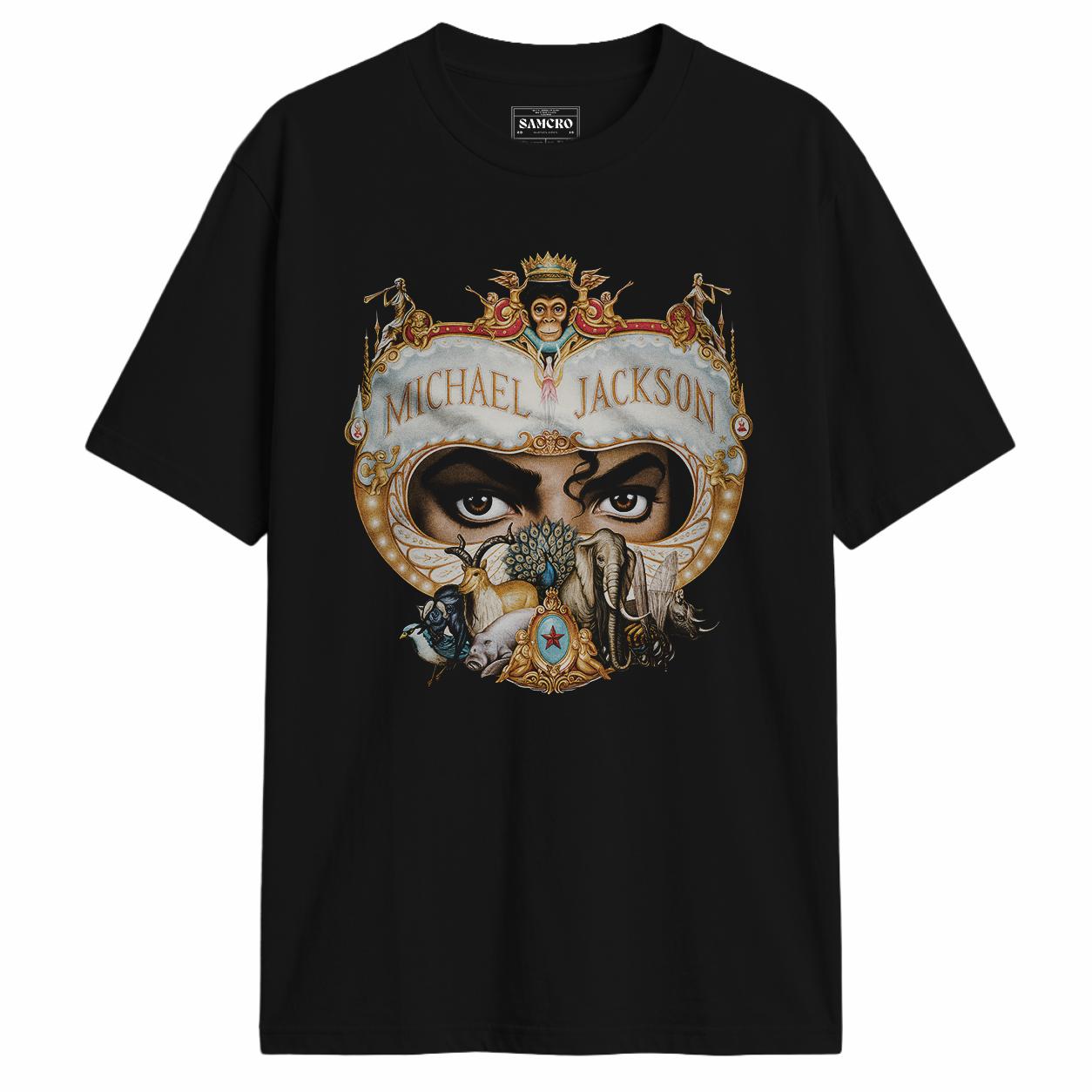 Michael Jackson - Dangerous Crown Logo en color Negro — vista frontal