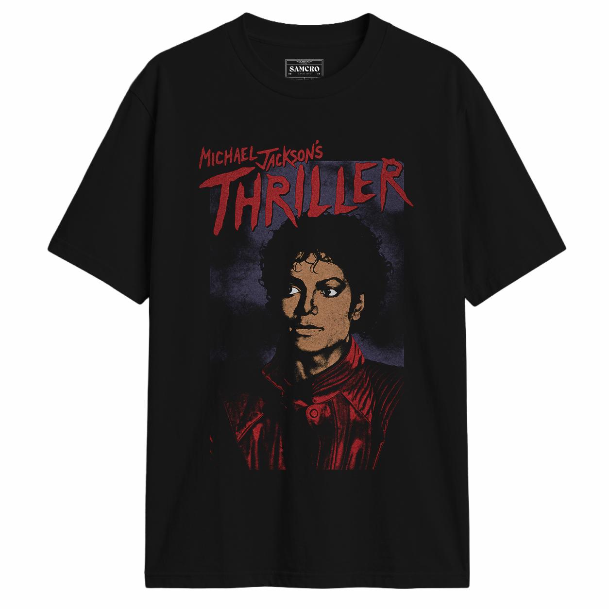 Michael Jackson - Thriller Red Suit en color Negro — vista frontal