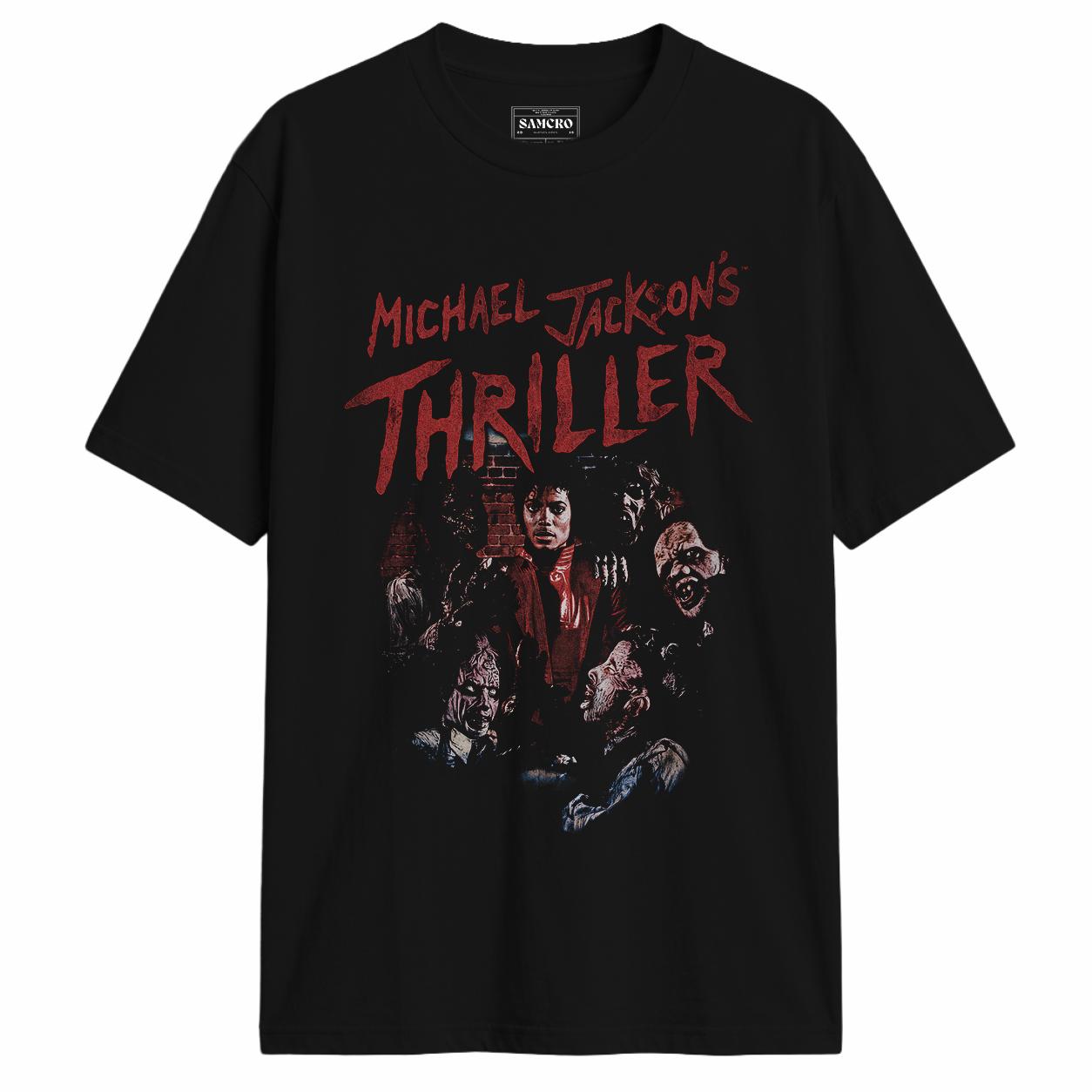 Michael Jackson - Thriller Zombies en color Negro — vista frontal