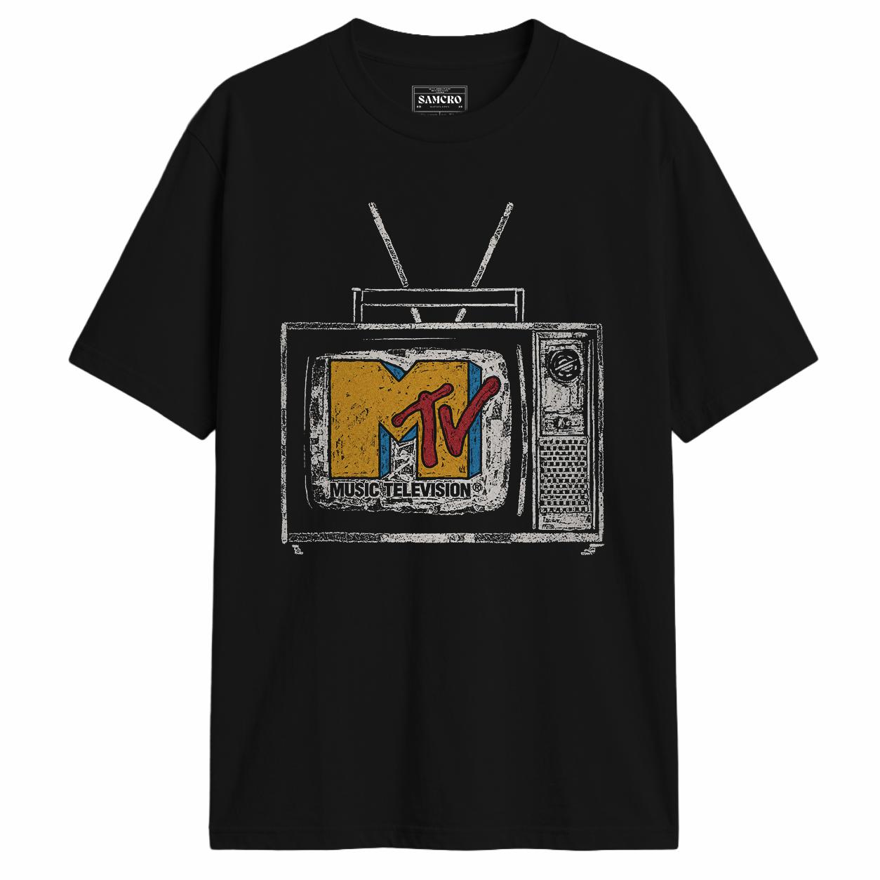 MTV - Retro TV en color Negro — vista frontal