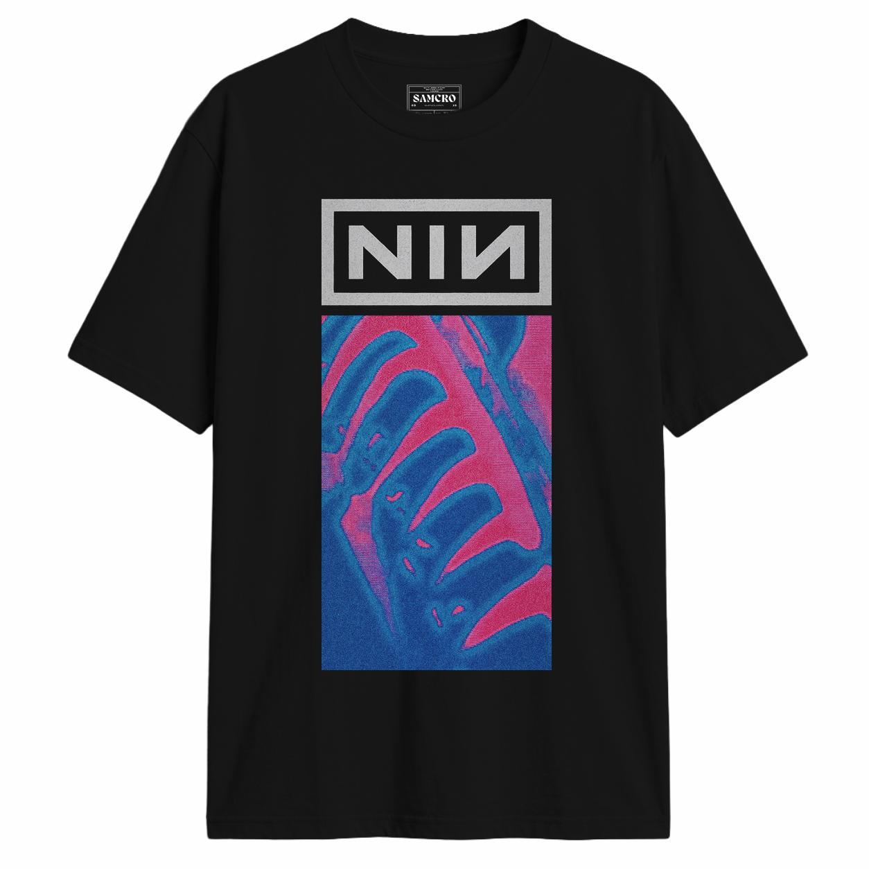 Nine Inch Nails - Logo Costillas Neon en color Negro — vista frontal