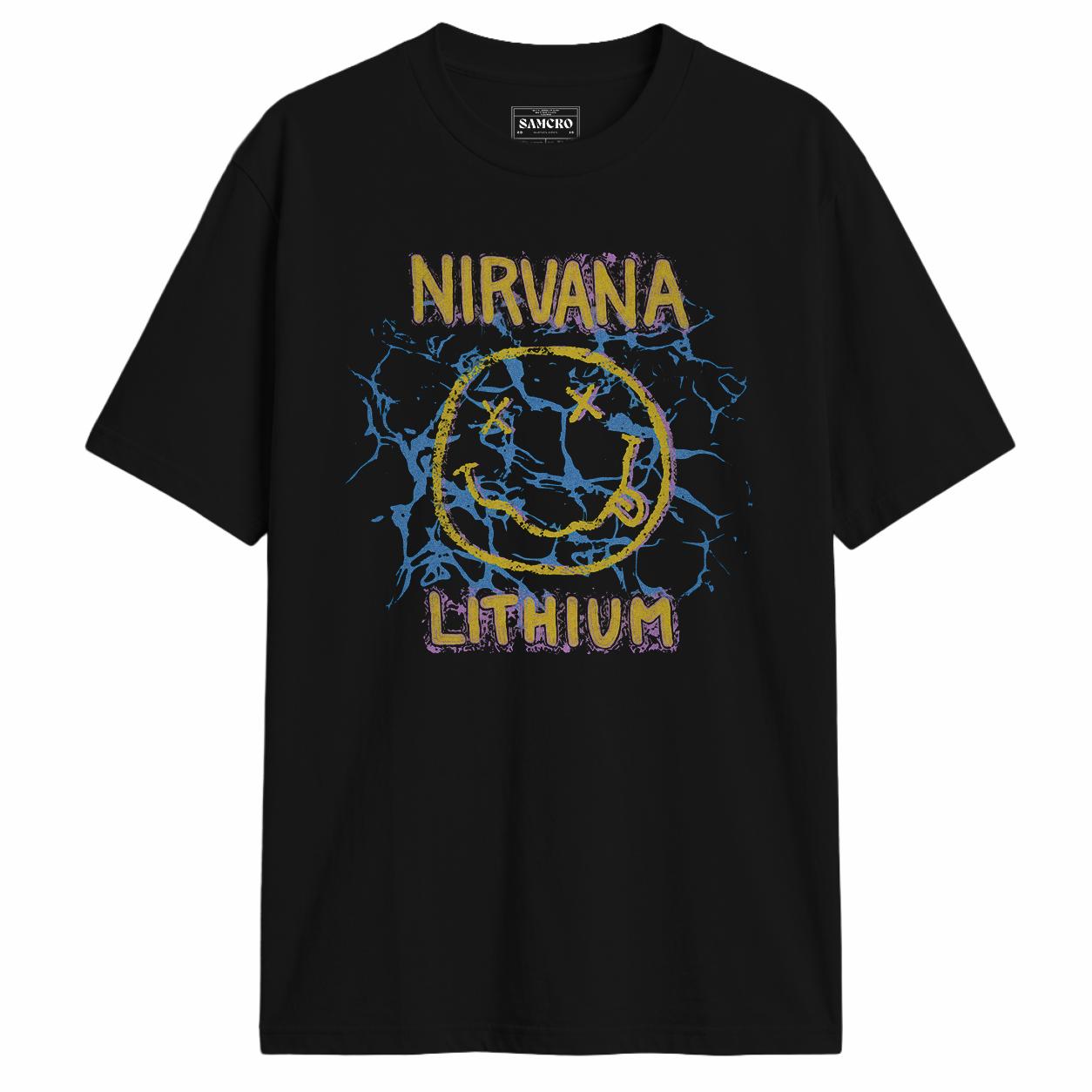 Nirvana - Lithium Smiley en color Negro — vista frontal