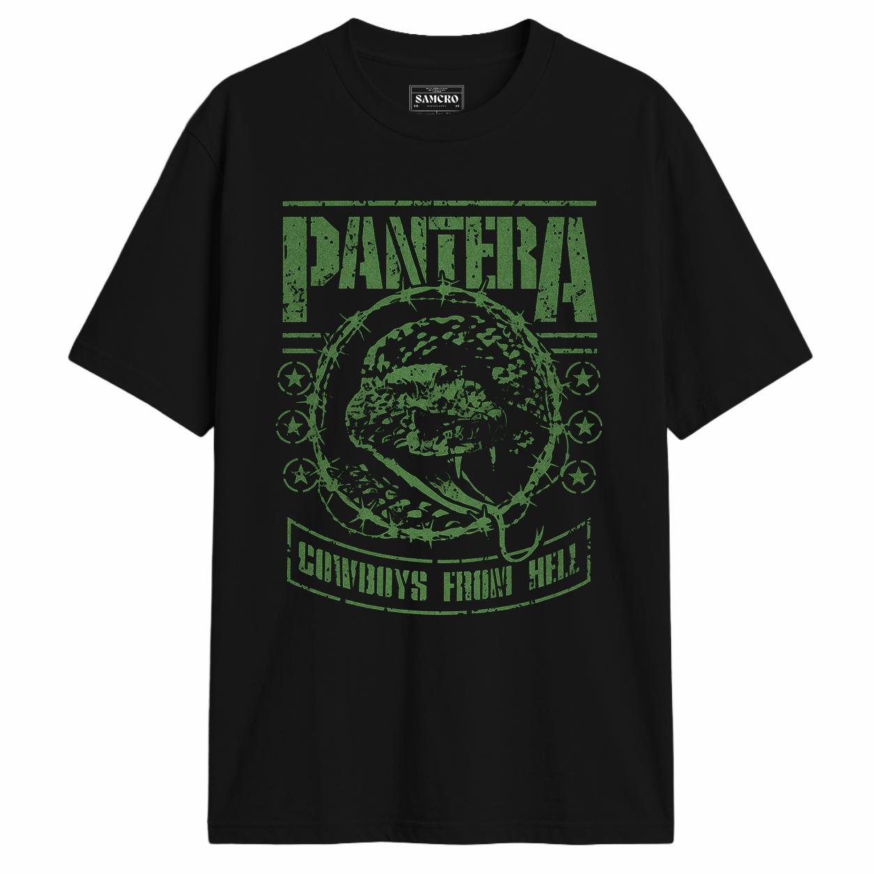 Pantera - Cowboys from Hell Snake Green en color Negro — vista frontal