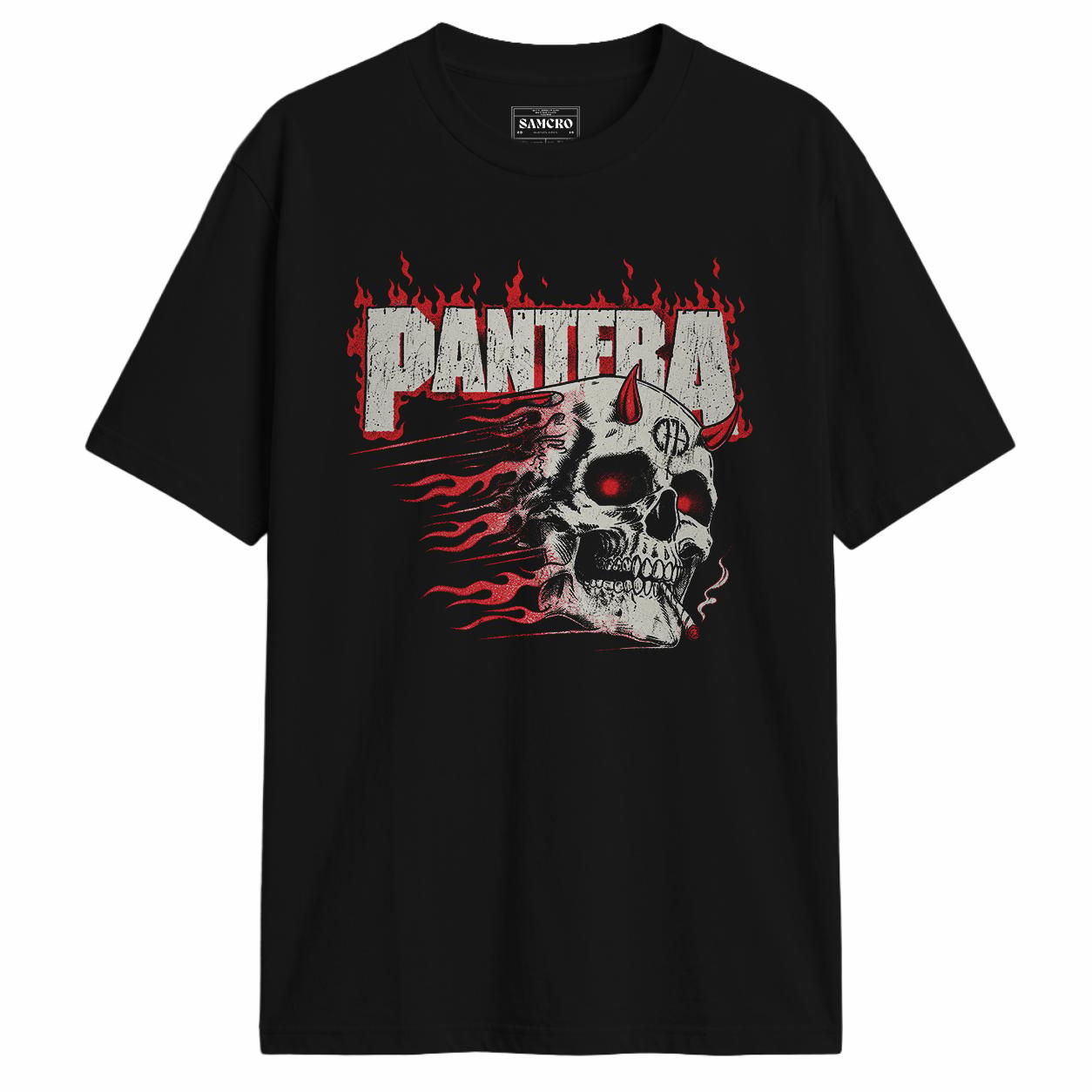 Pantera - Smoking Skull en color Negro — vista frontal