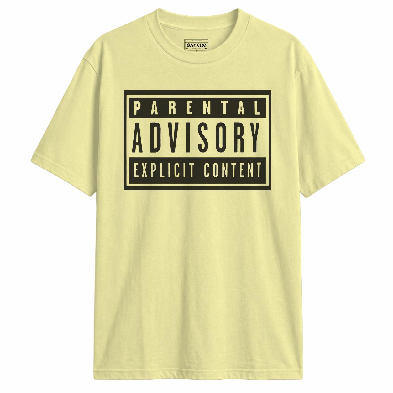 Parental Advisory en color Amarillo — vista frontal