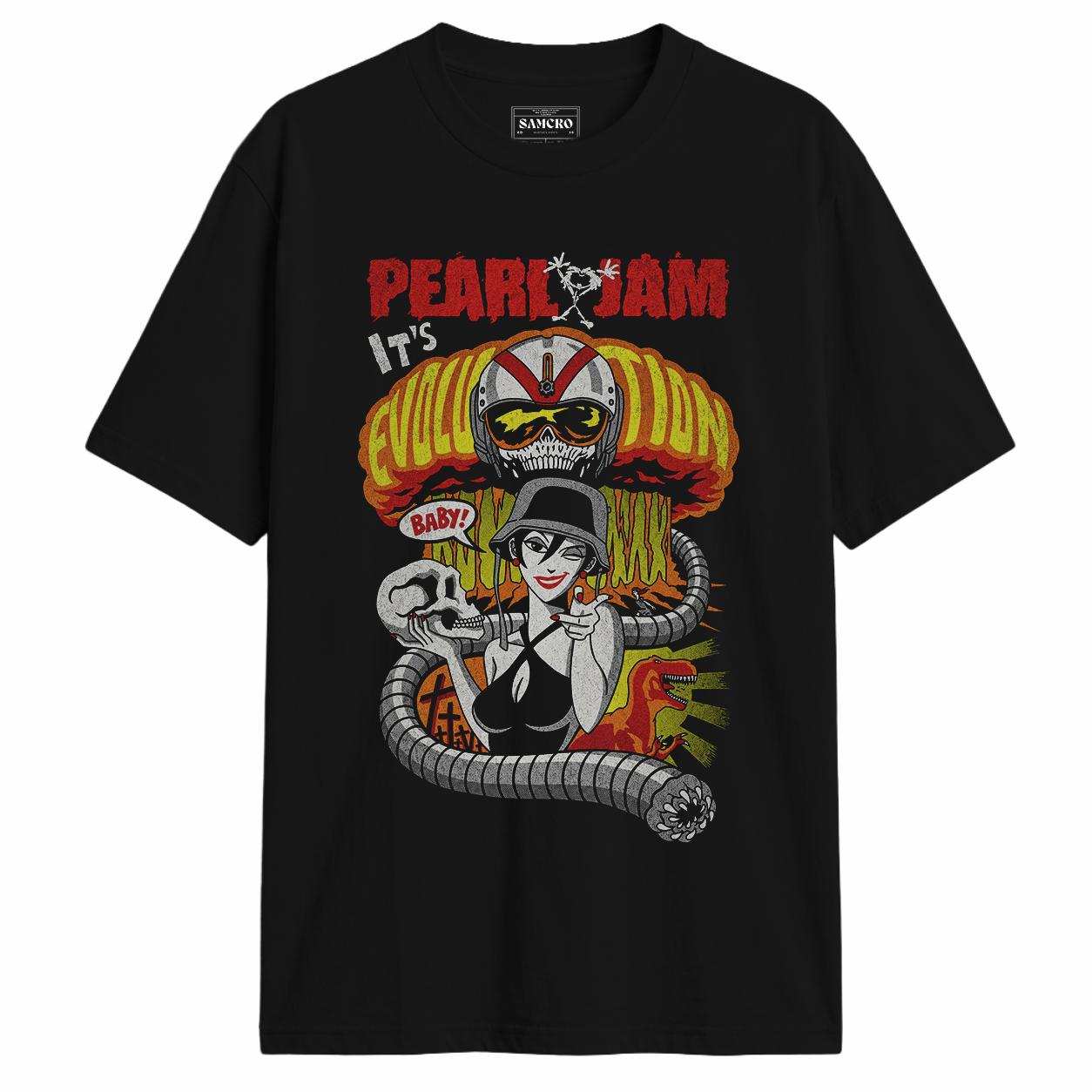 Pearl Jam - It's Evolution Baby en color Negro — vista frontal