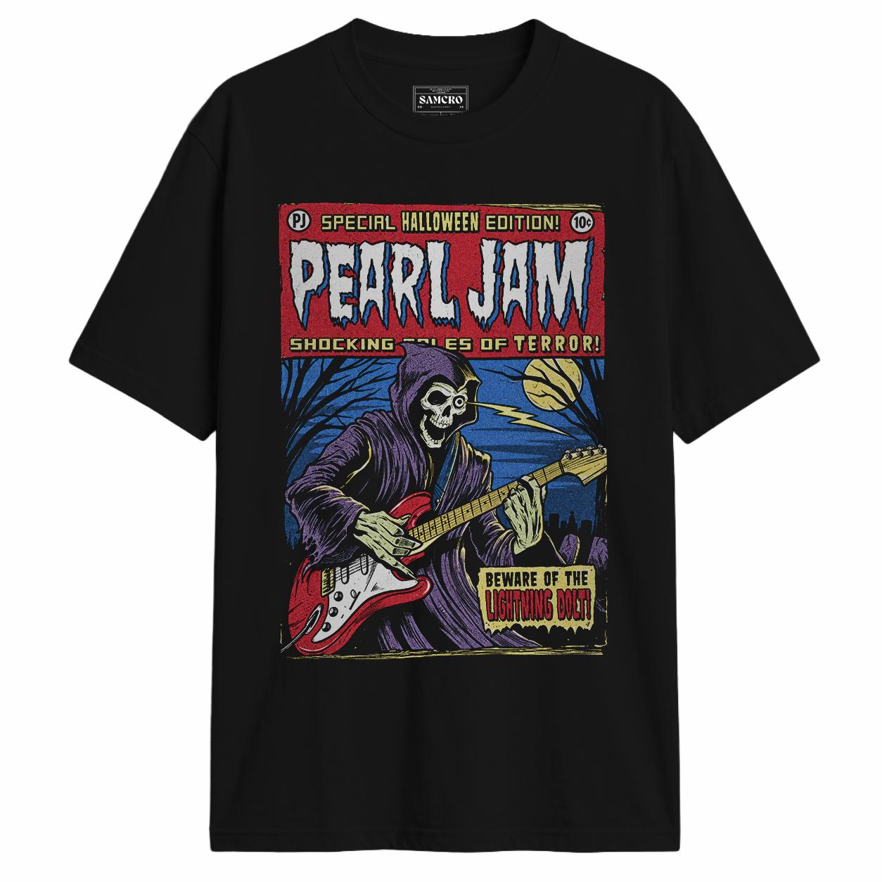 Pearl Jam - Shocking Tales of Terror en color Negro — vista frontal