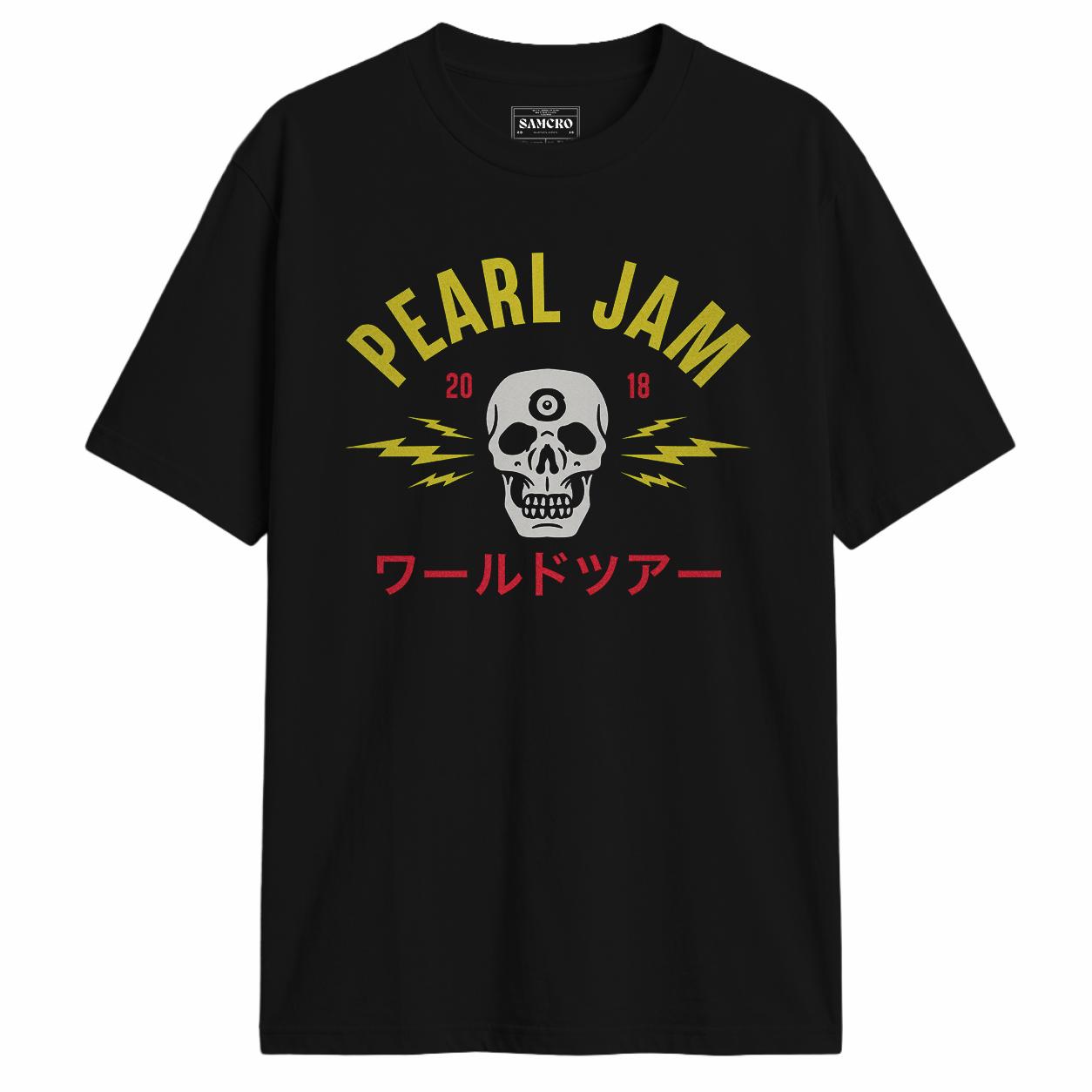 Pearl Jam - Third Eye Skull World Tour 2018 en color Negro — vista frontal