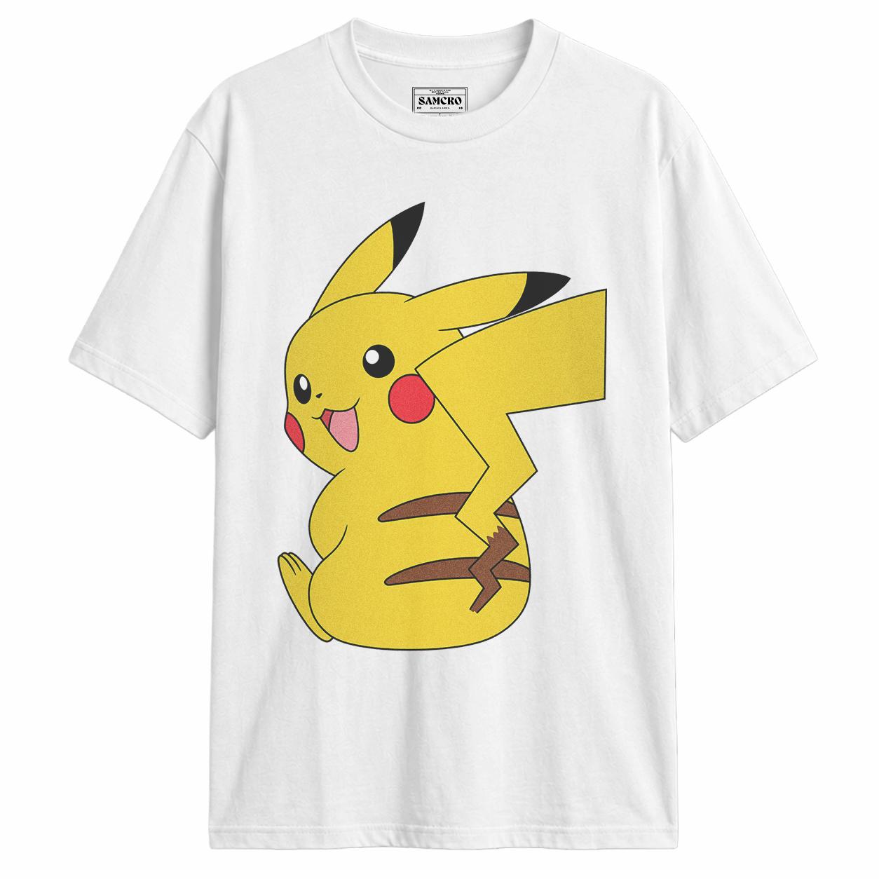 Pokemon - Pikachu Clasico Sentado Saludando Sin Texto