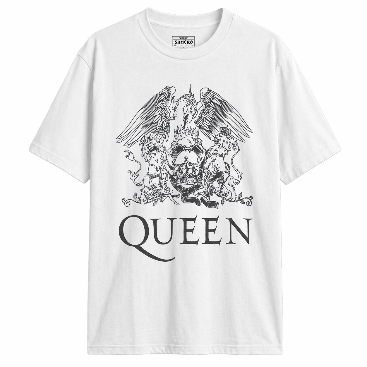 Queen - Crest Logo — Blanco