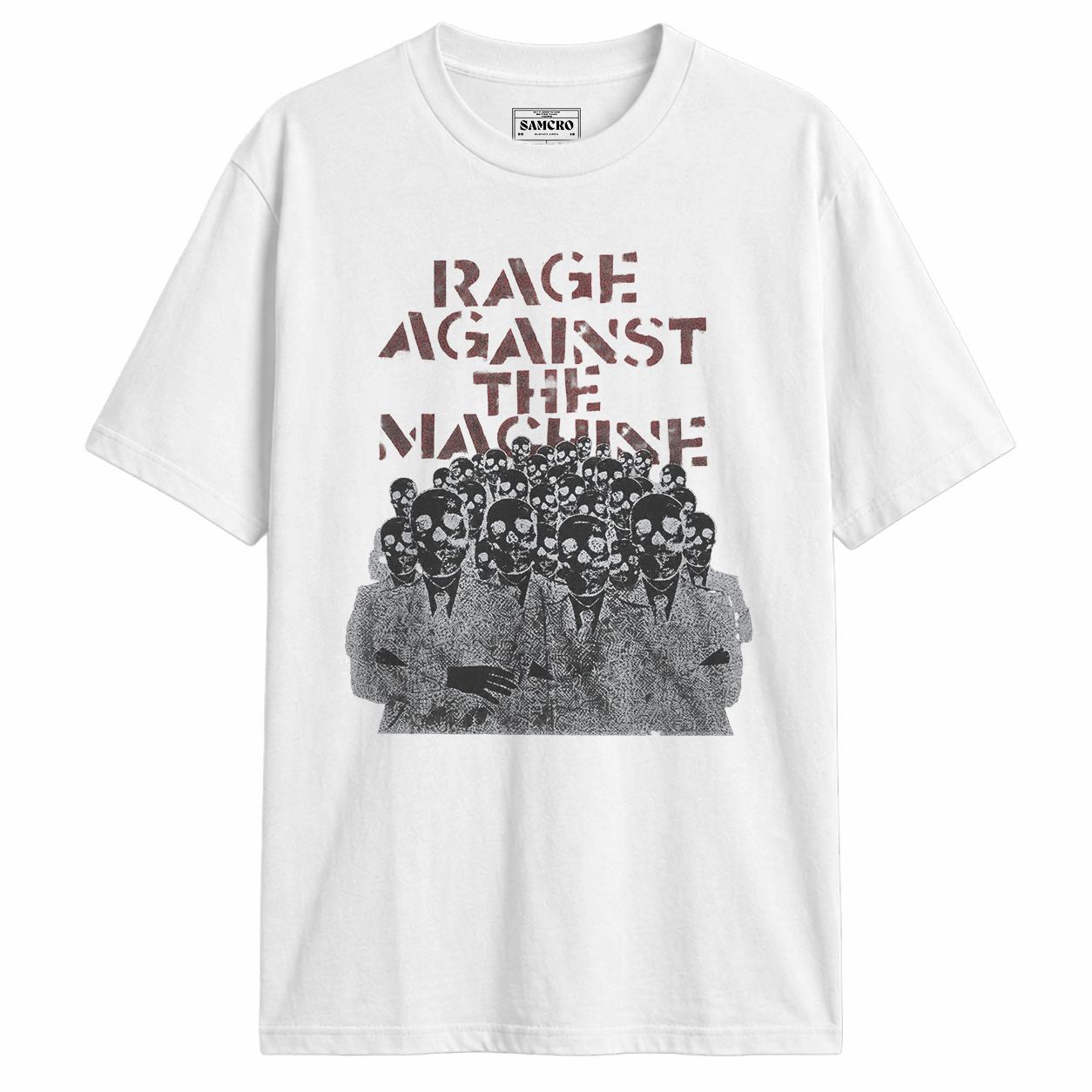 Rage Against the Machine - Choir of Skulls en color Blanco — vista frontal