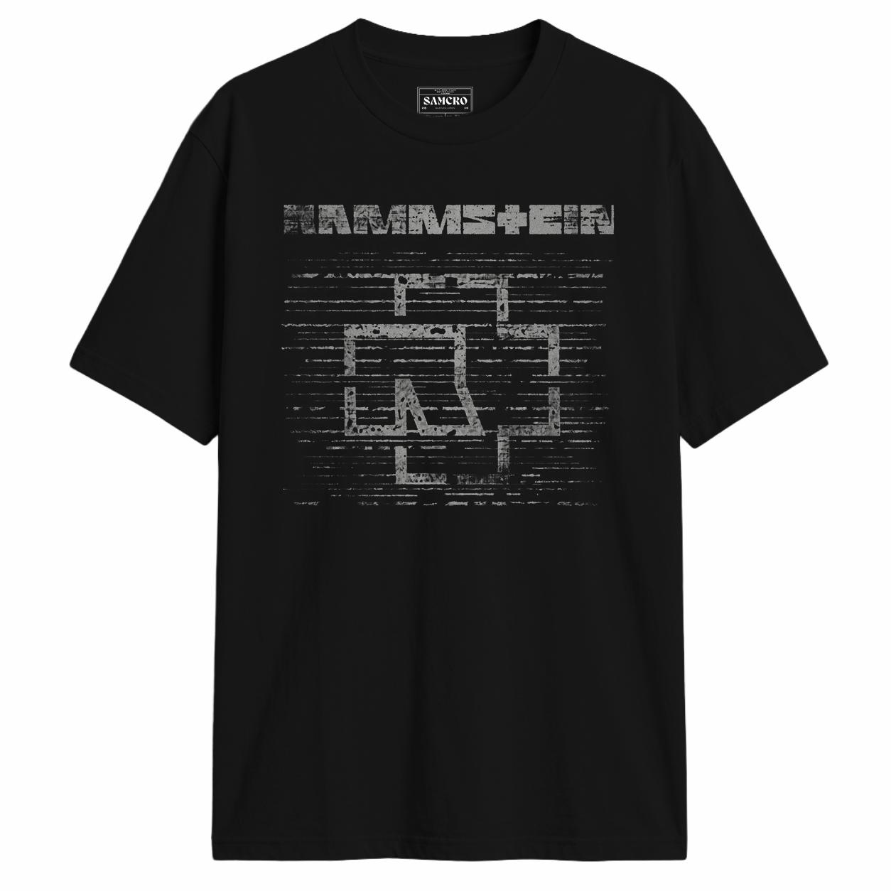 Rammstein - Logo Distressed en color Negro — vista frontal