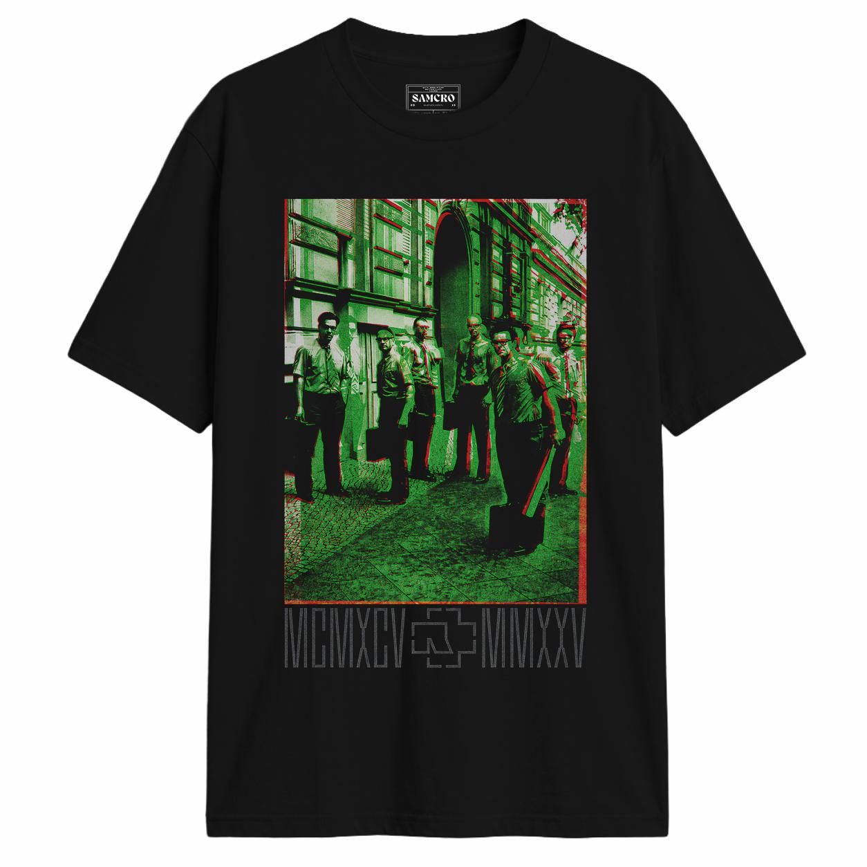 Rammstein - Mcmxcv Mmxxv Duotono Verde en color Negro — vista frontal