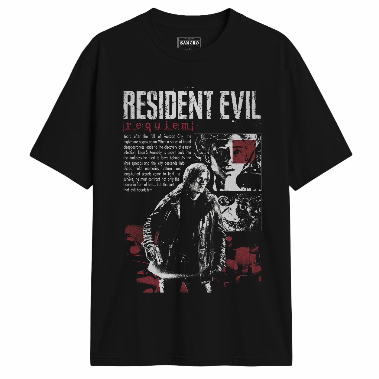 Resident Evil - Requiem Sinopsis Leon en color Negro — vista frontal