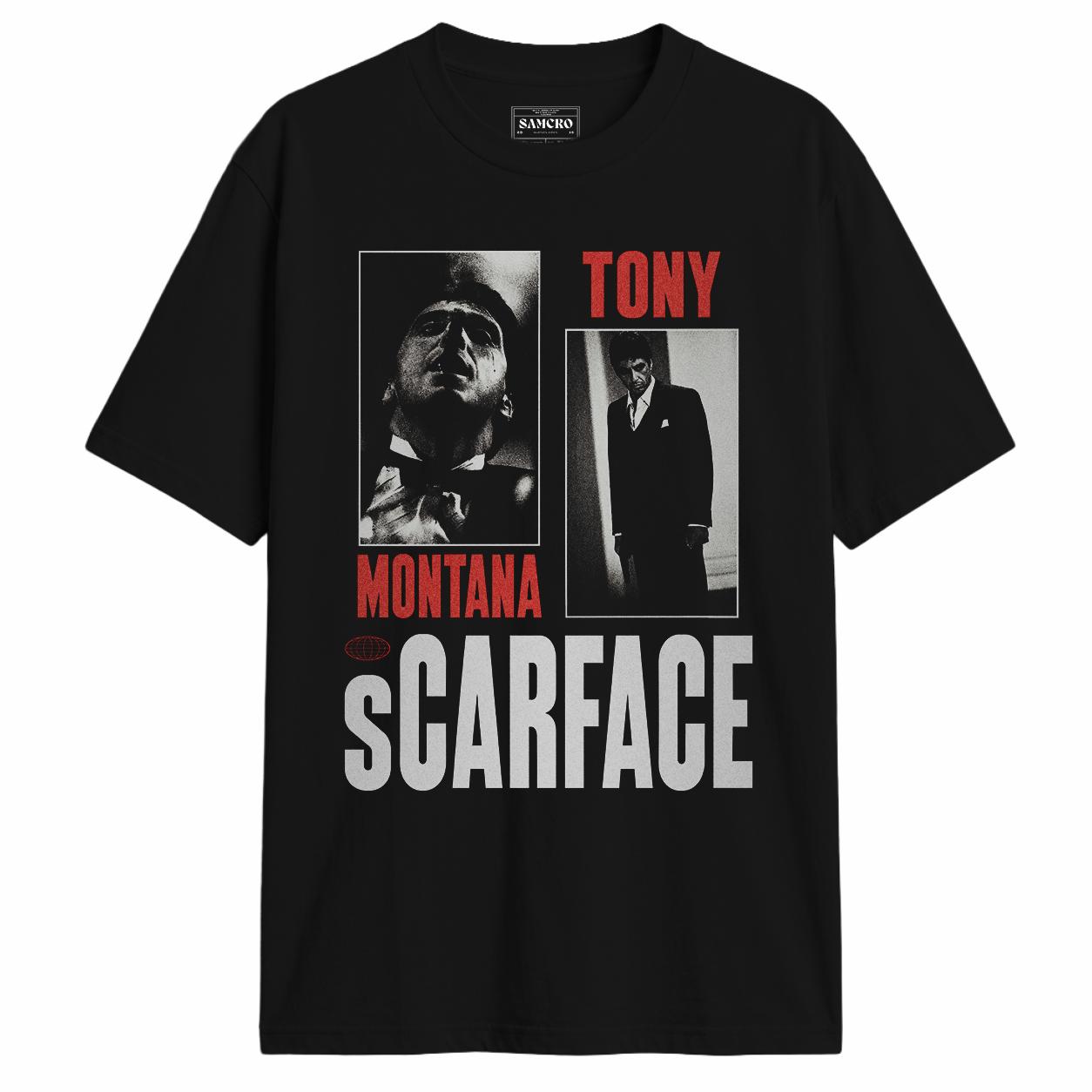Scarface - Tony Montana en color Negro — vista frontal