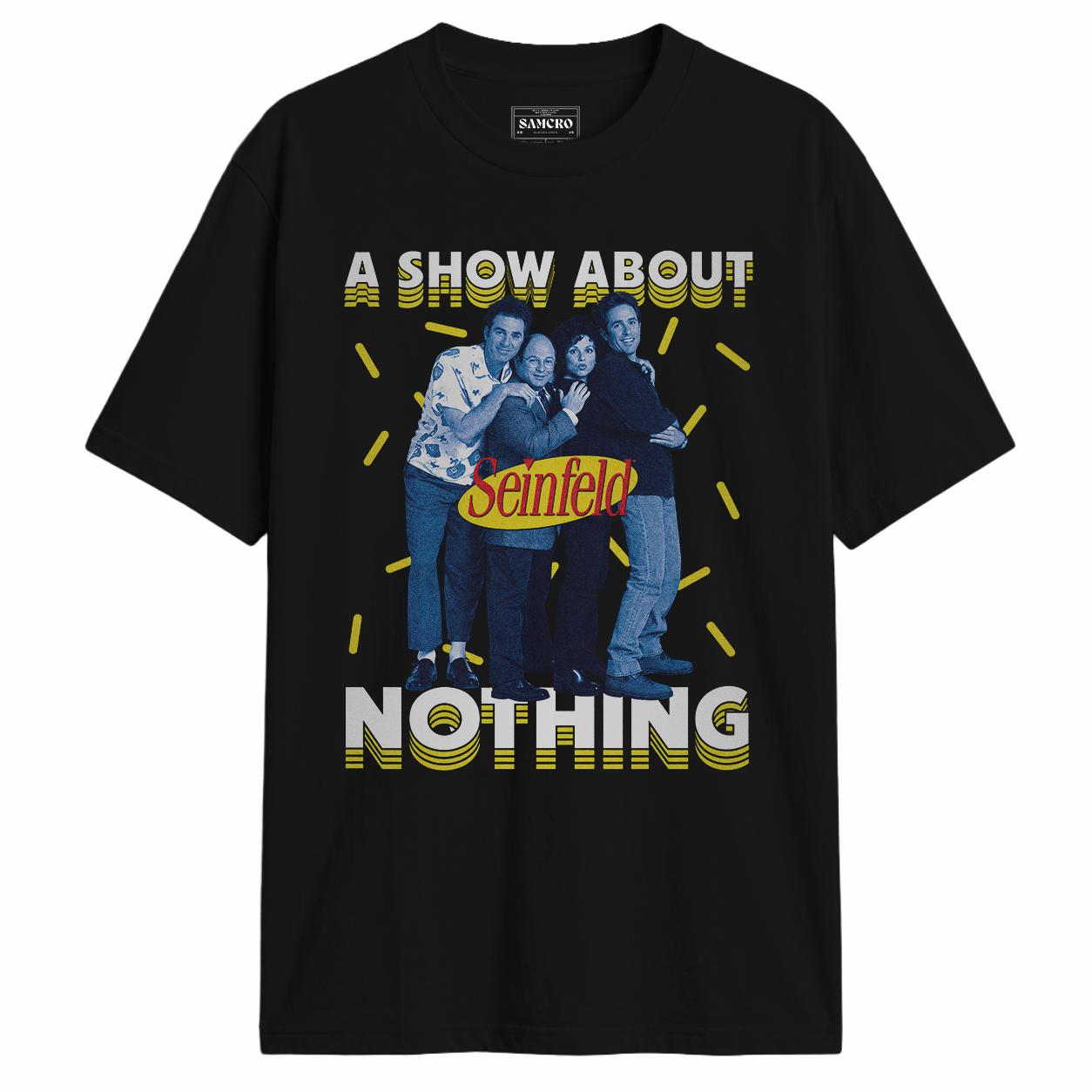 Seinfeld - Show About Nothing Cast en color Negro — vista frontal