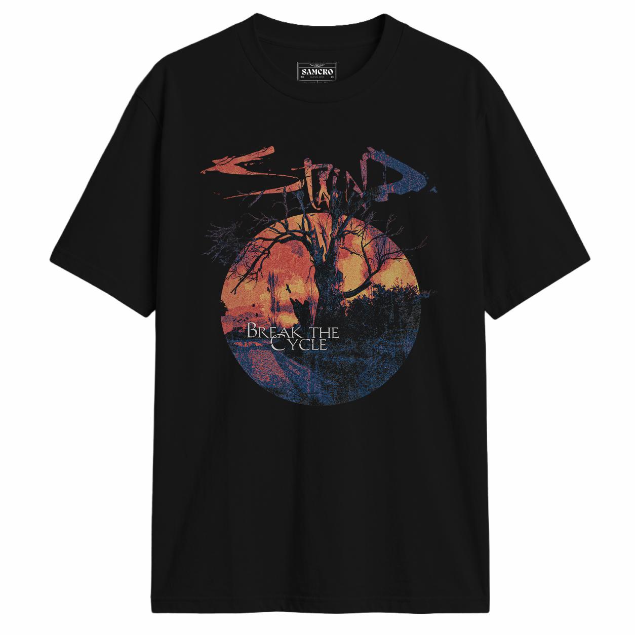 Staind - Break the Cycle Sunset Tree en color Negro — vista frontal