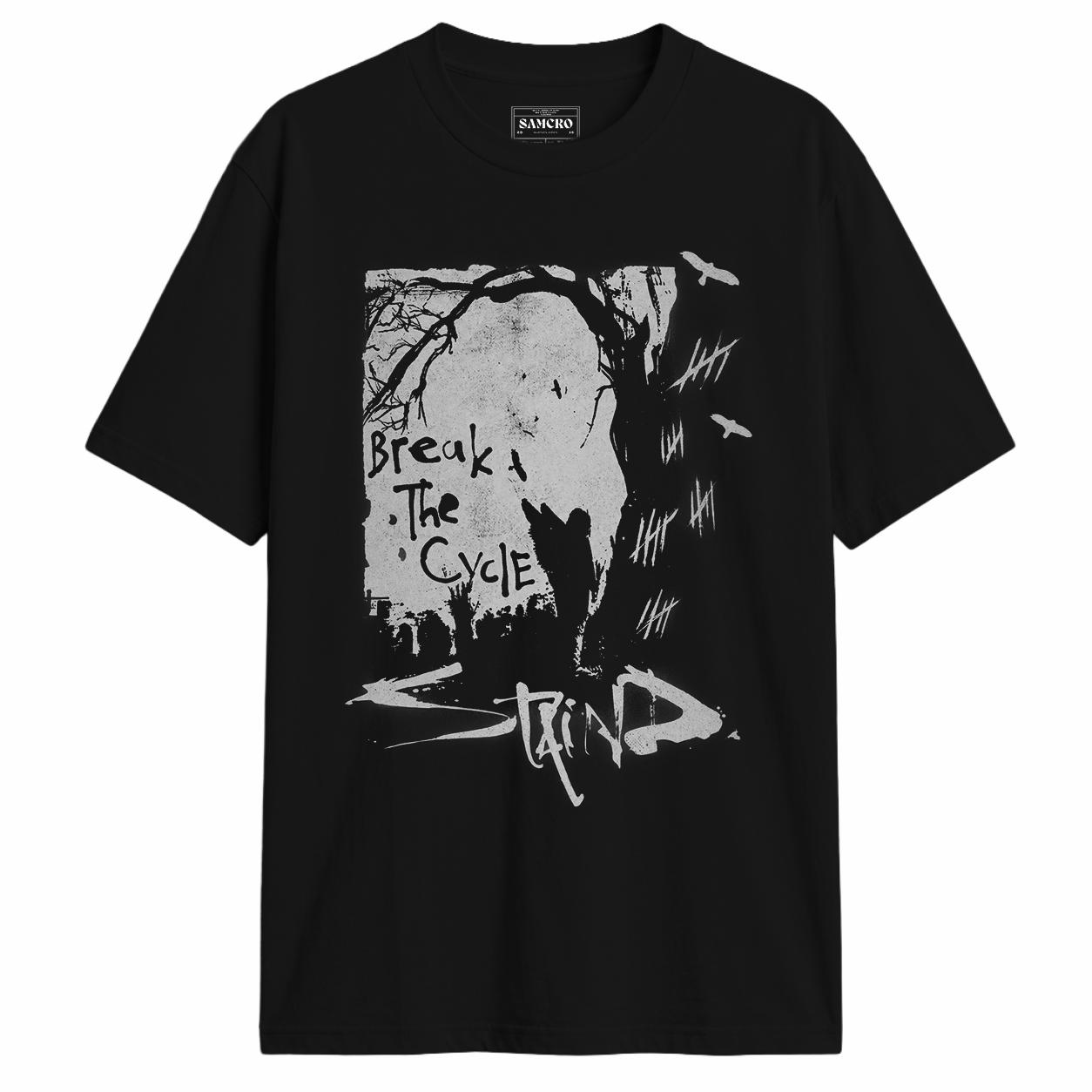 Staind - Break the Cycle Tally Marks en color Negro — vista frontal