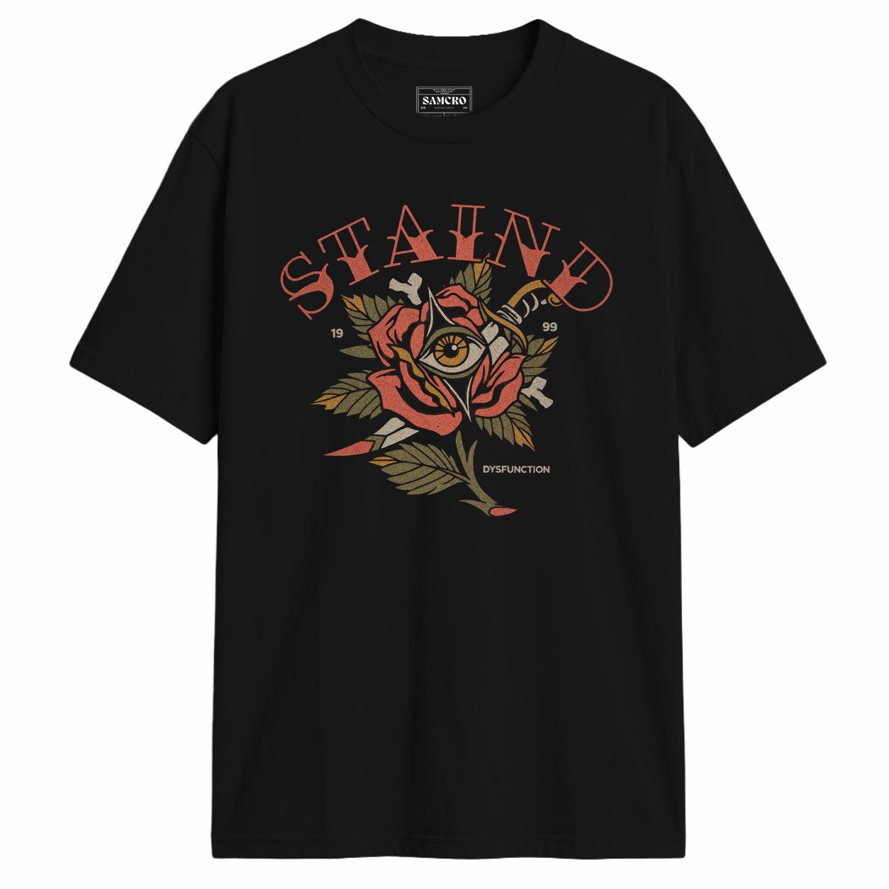 Staind - Dysfunction Rose Eye en color Negro — vista frontal