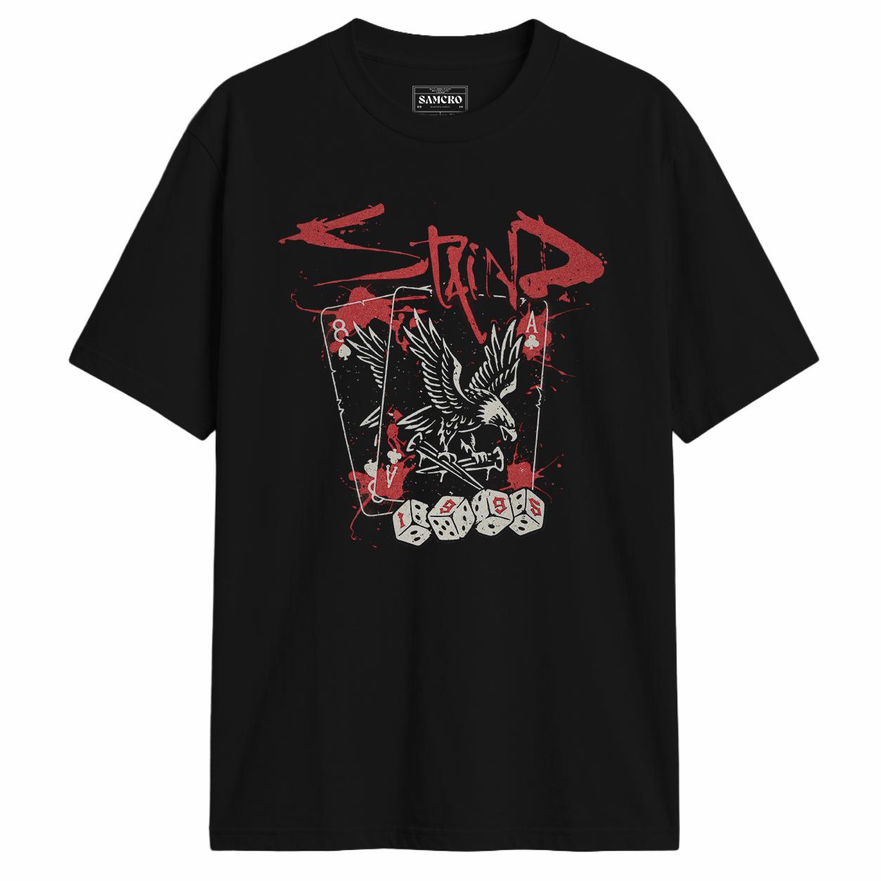 Staind - Playing Cards Eagle Dice en color Negro — vista frontal