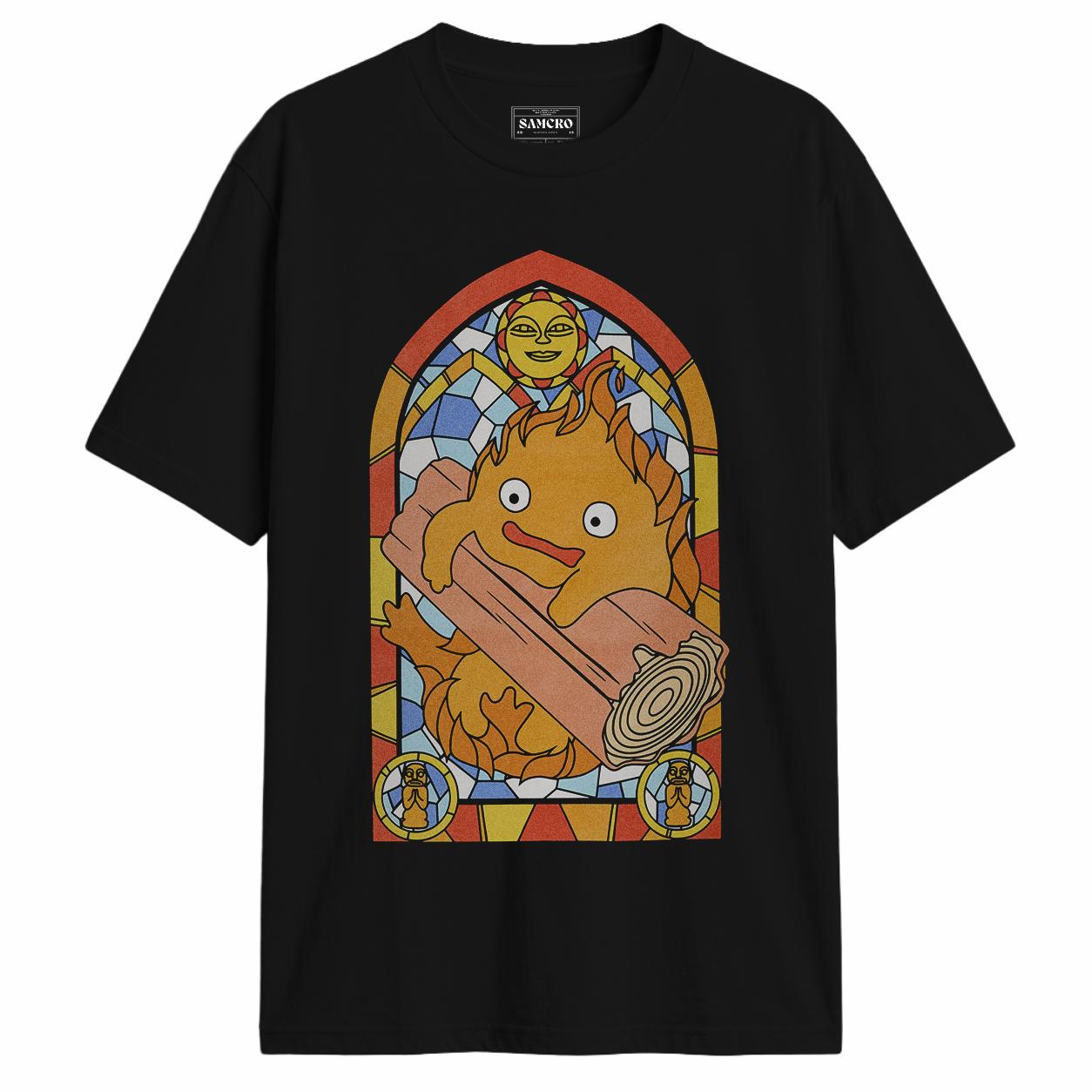 Studio Ghibli - Howls Moving Castle Calcifer Stained Glass