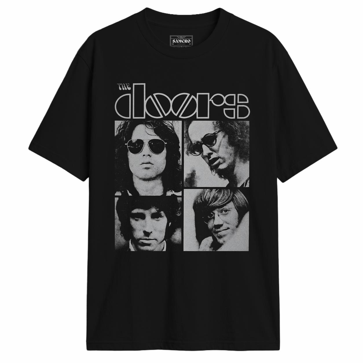 The Doors - Band Squares en color Negro — vista frontal