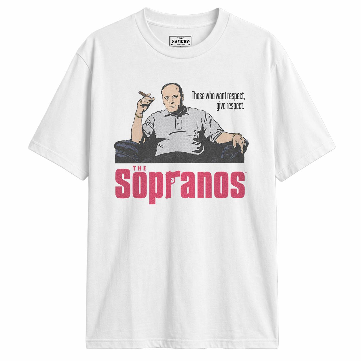 The Sopranos - Tony Soprano Want Respect Give Respect — Blanco