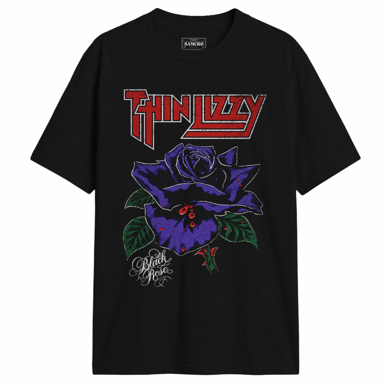 Thin Lizzy - Black Rose Purpura Manga Larga