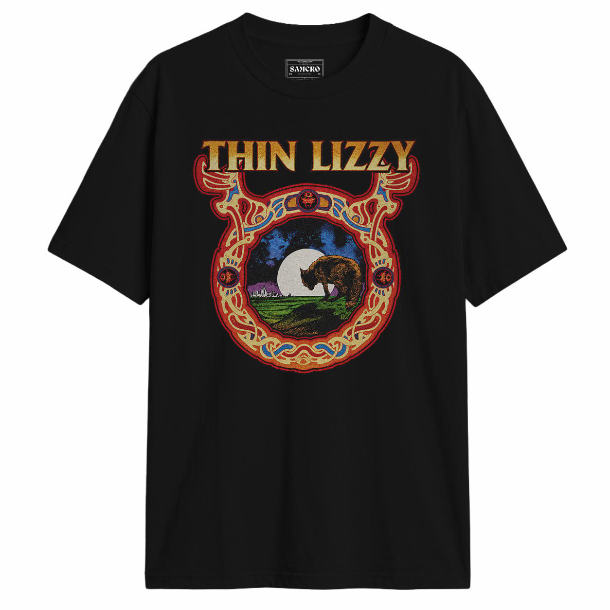 Thin Lizzy - Nightlife Panther Medallion en color Negro — vista frontal