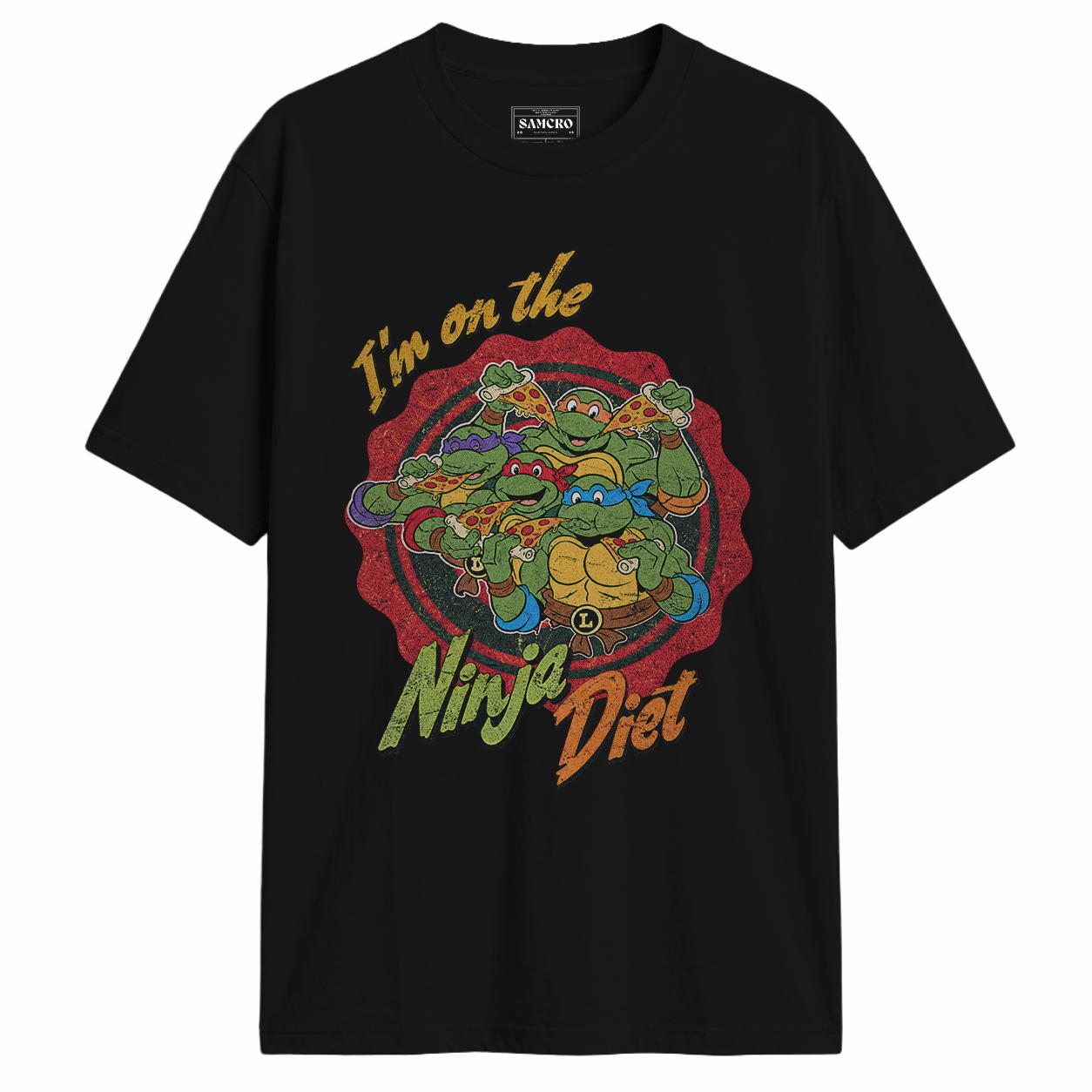 Tortugas Ninja - I'm on the Ninja Diet en color Negro — vista frontal
