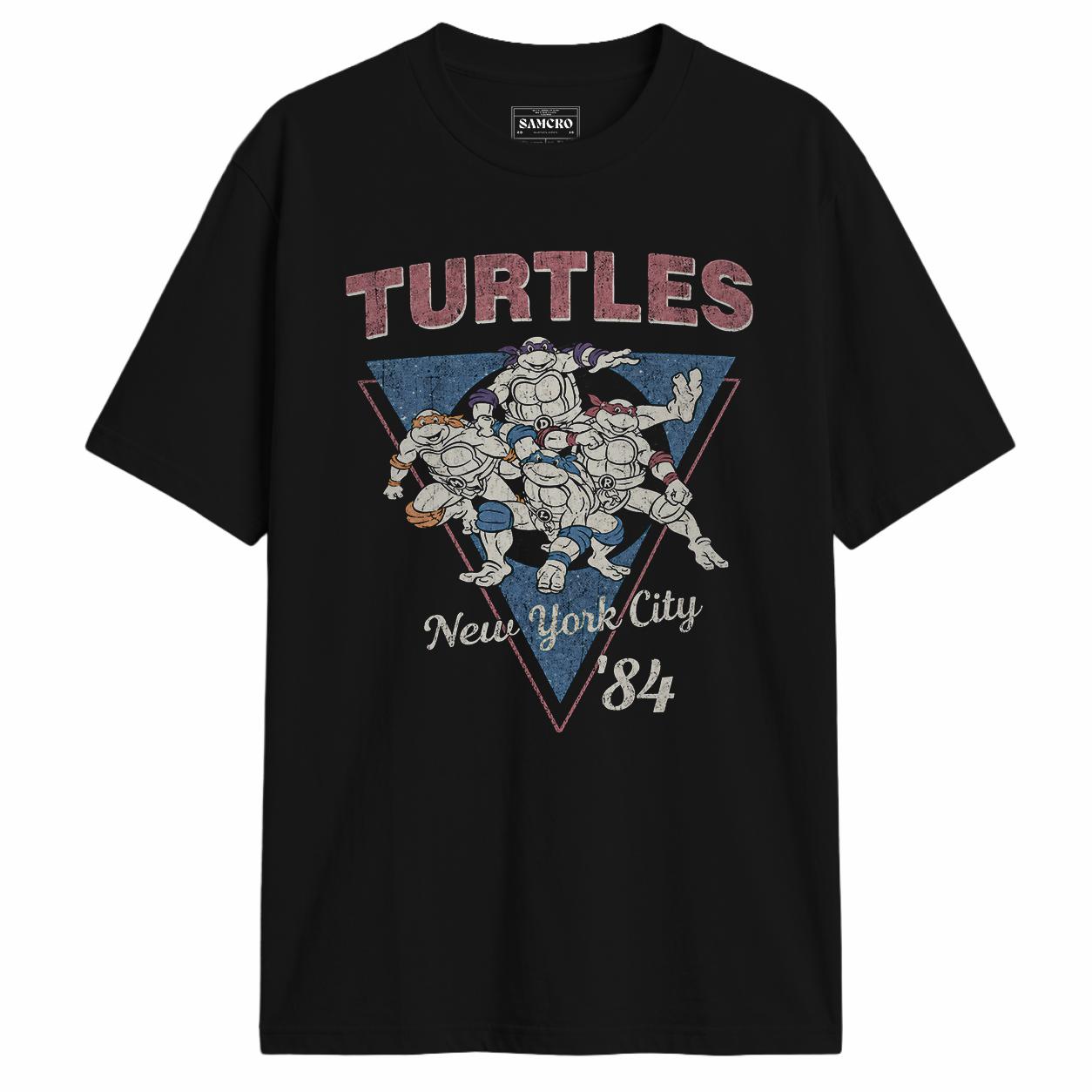 Tortugas Ninja - New York City 84 en color Negro — vista frontal
