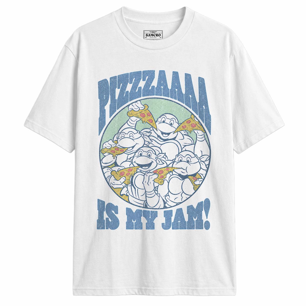 Tortugas Ninja - Pizza Is My Jam en color Blanco — vista frontal